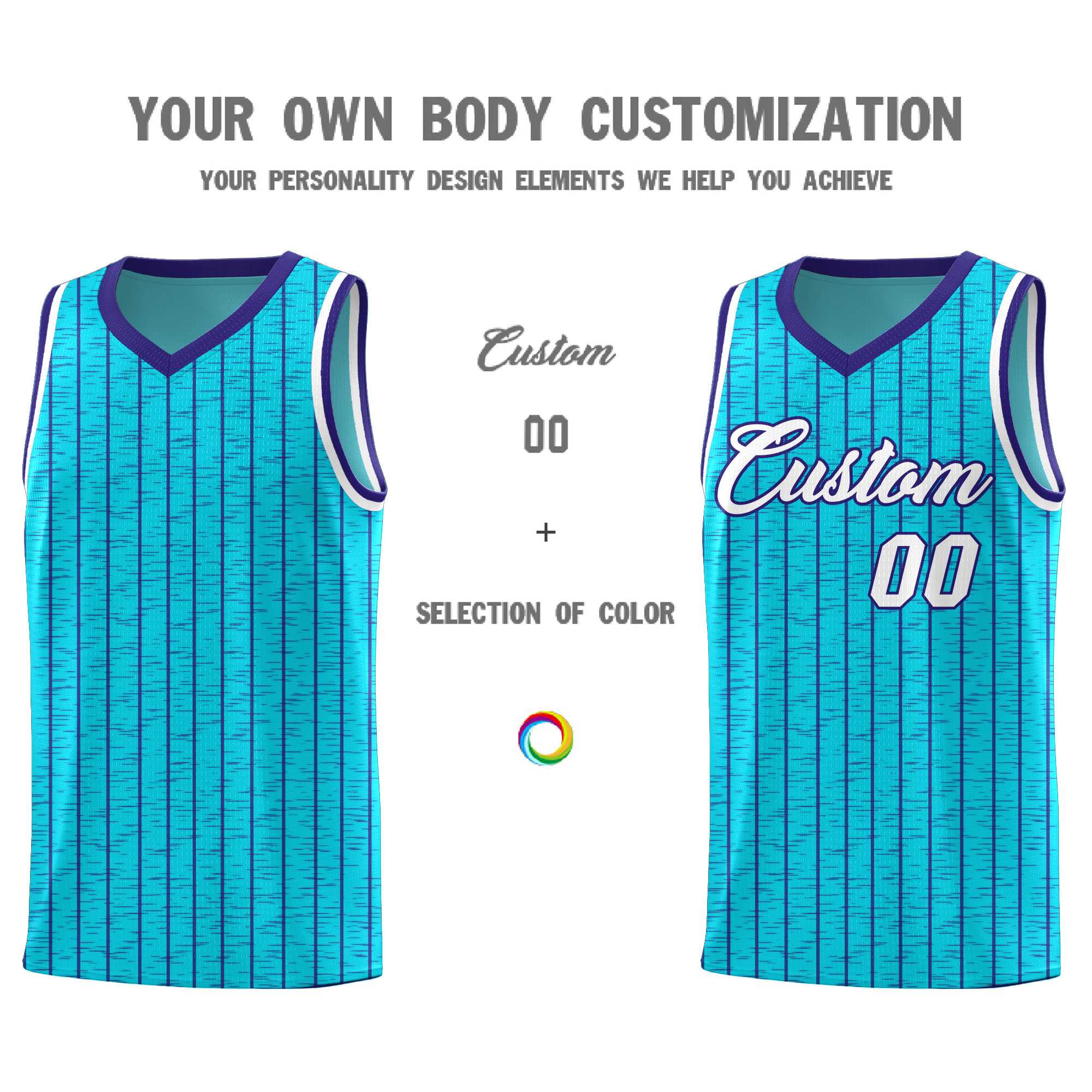 Custom Sky Blue Custom Gray Pinstripe Retro Sets Uniform Basketball Jersey