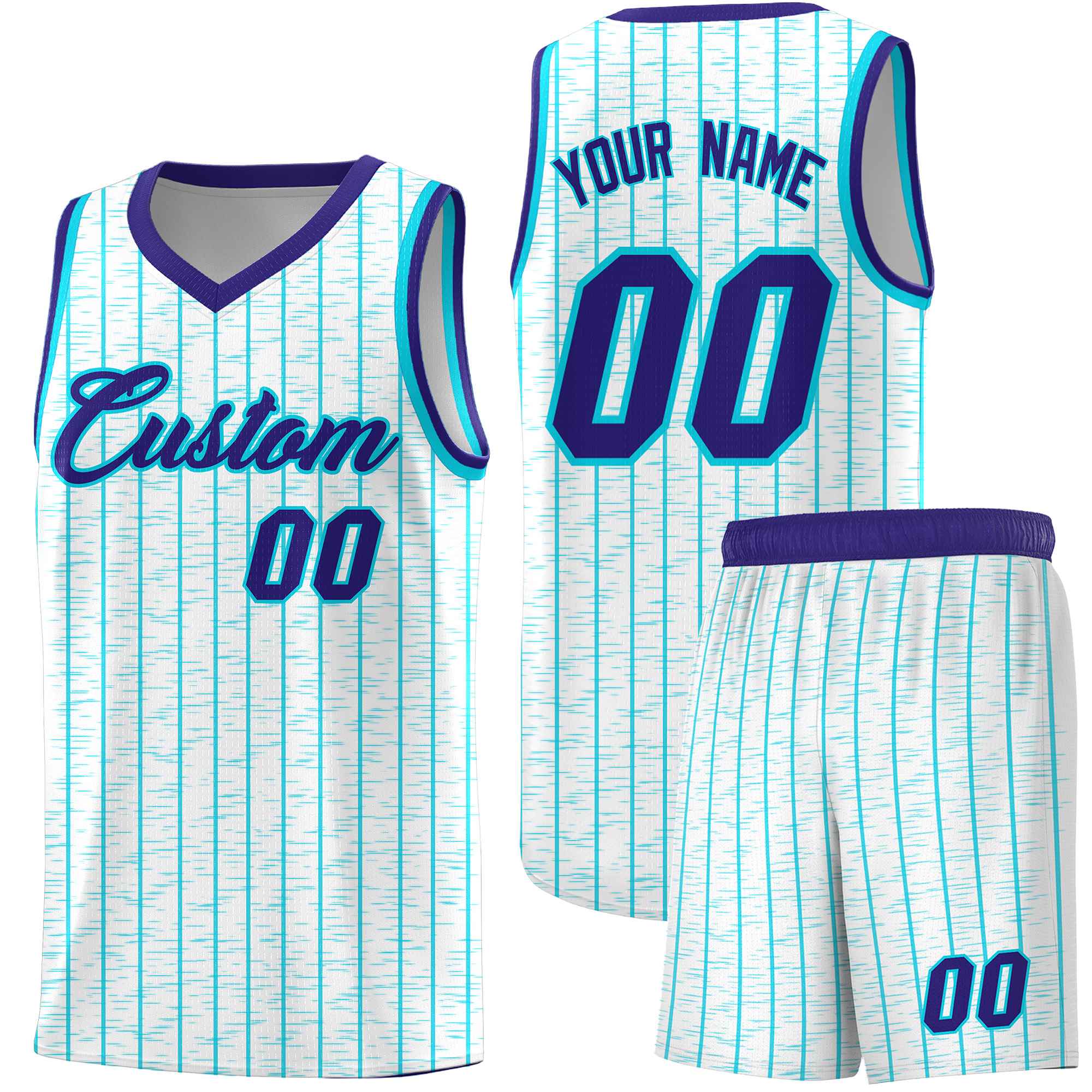 Custom White Custom Gray Pinstripe Retro Sets Uniform Basketball Jersey