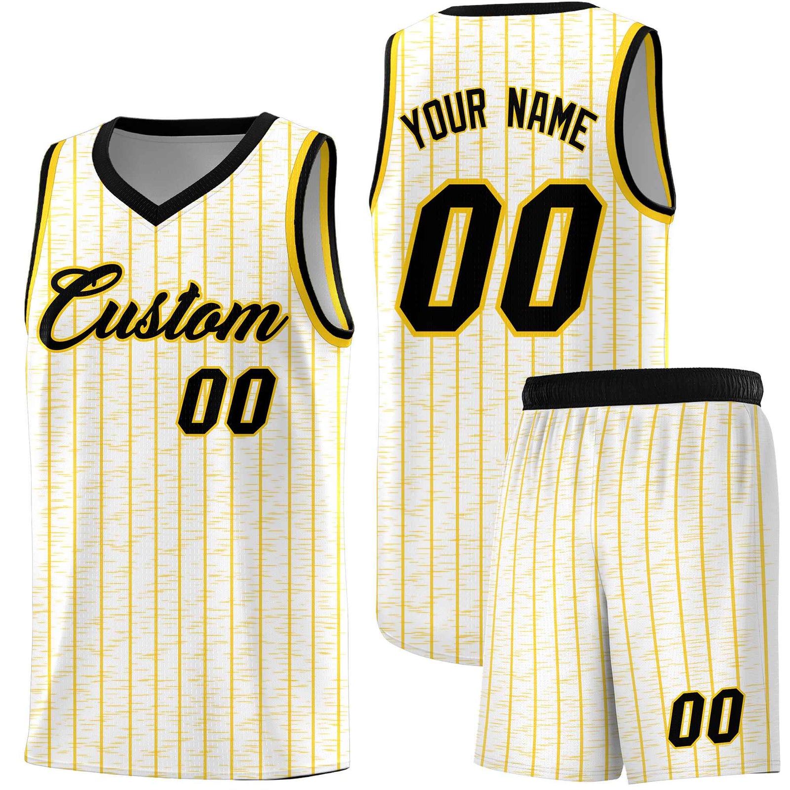 Custom White Custom Gray Pinstripe Retro Sets Uniform Basketball Jersey