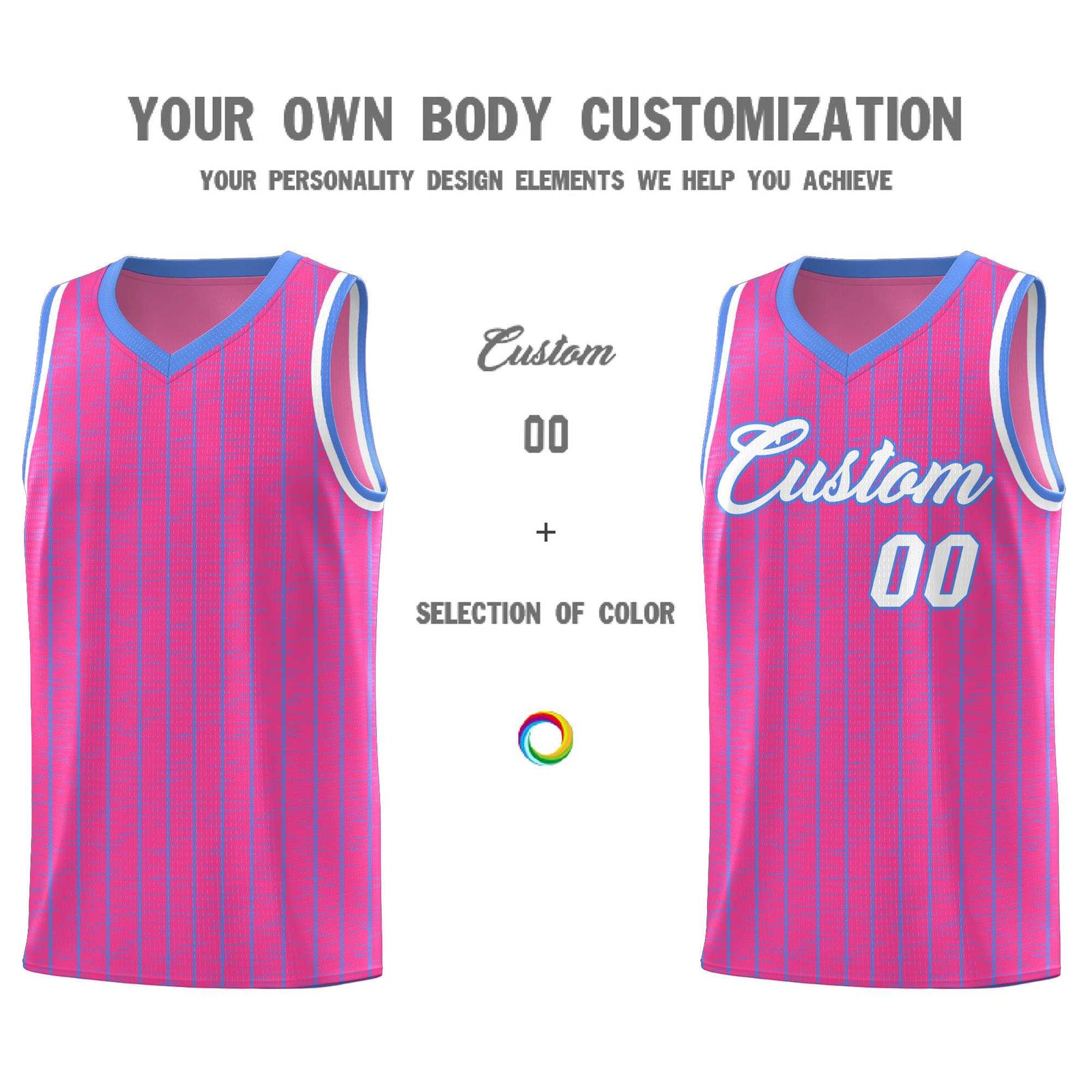 Custom Pink Custom Gray Pinstripe Retro Sets Uniform Basketball Jersey
