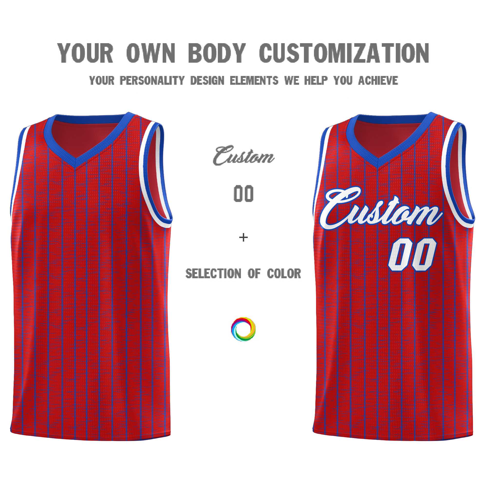 Custom Red Custom Gray Pinstripe Retro Sets Uniform Basketball Jersey
