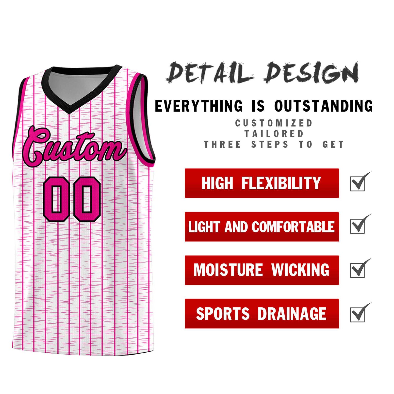 Custom White Custom Gray Pinstripe Retro Sets Uniform Basketball Jersey