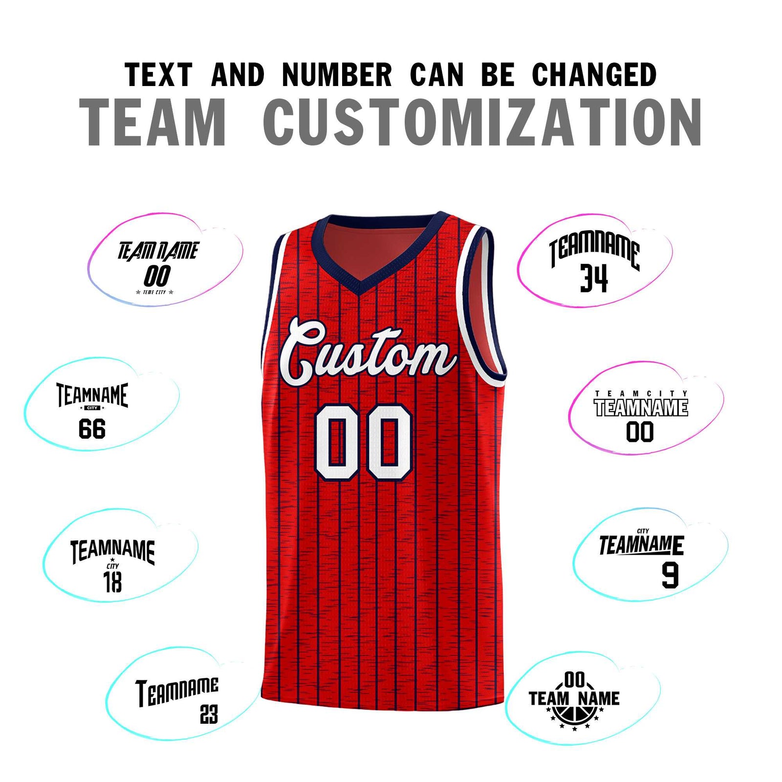 Custom Red Custom Gray Pinstripe Retro Sets Uniform Basketball Jersey