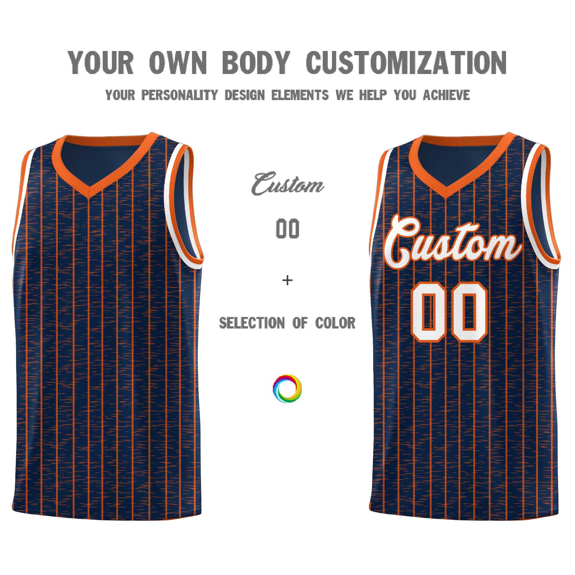 Custom Navy Custom Gray Pinstripe Retro Sets Uniform Basketball Jersey