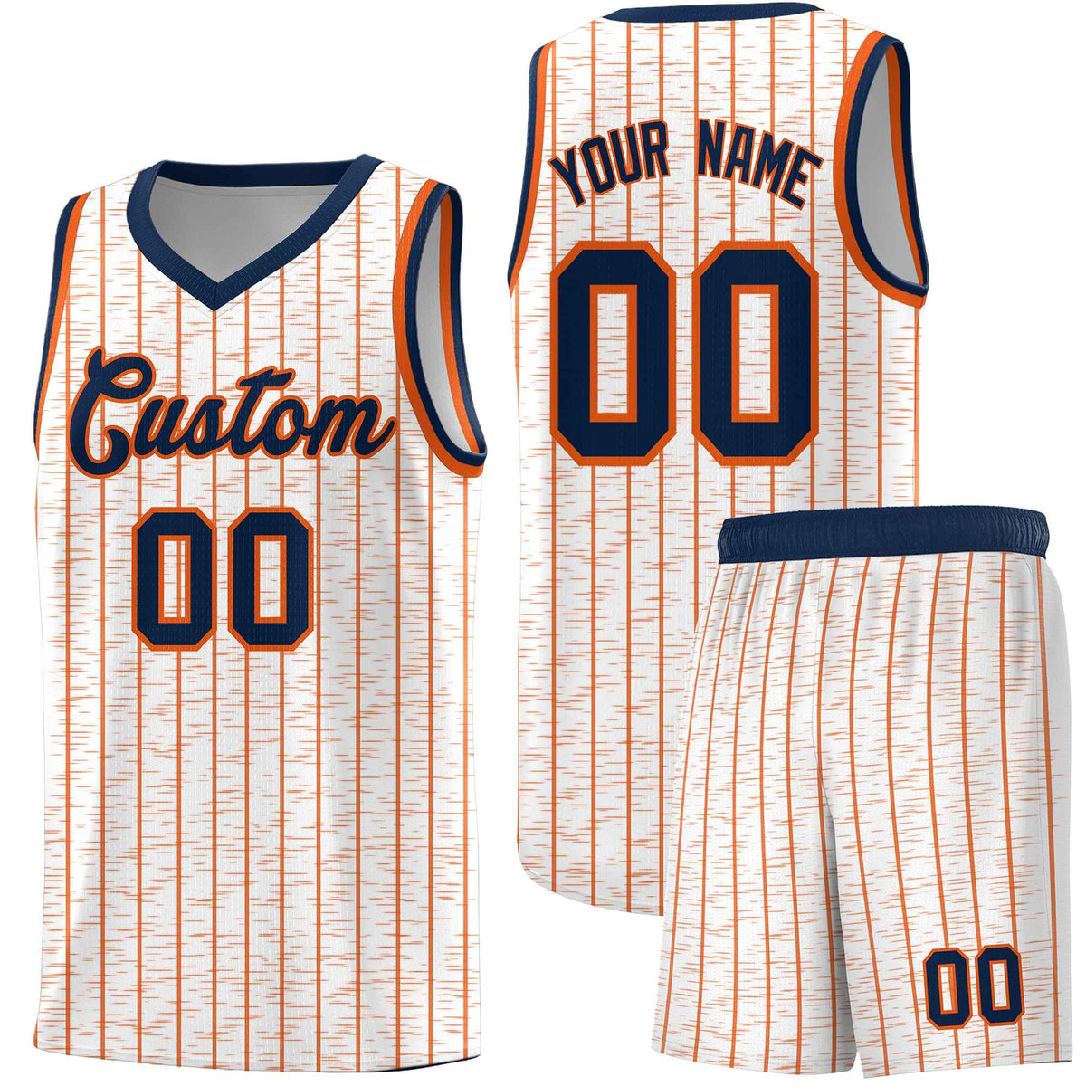 Custom White Custom Gray Pinstripe Retro Sets Uniform Basketball Jersey