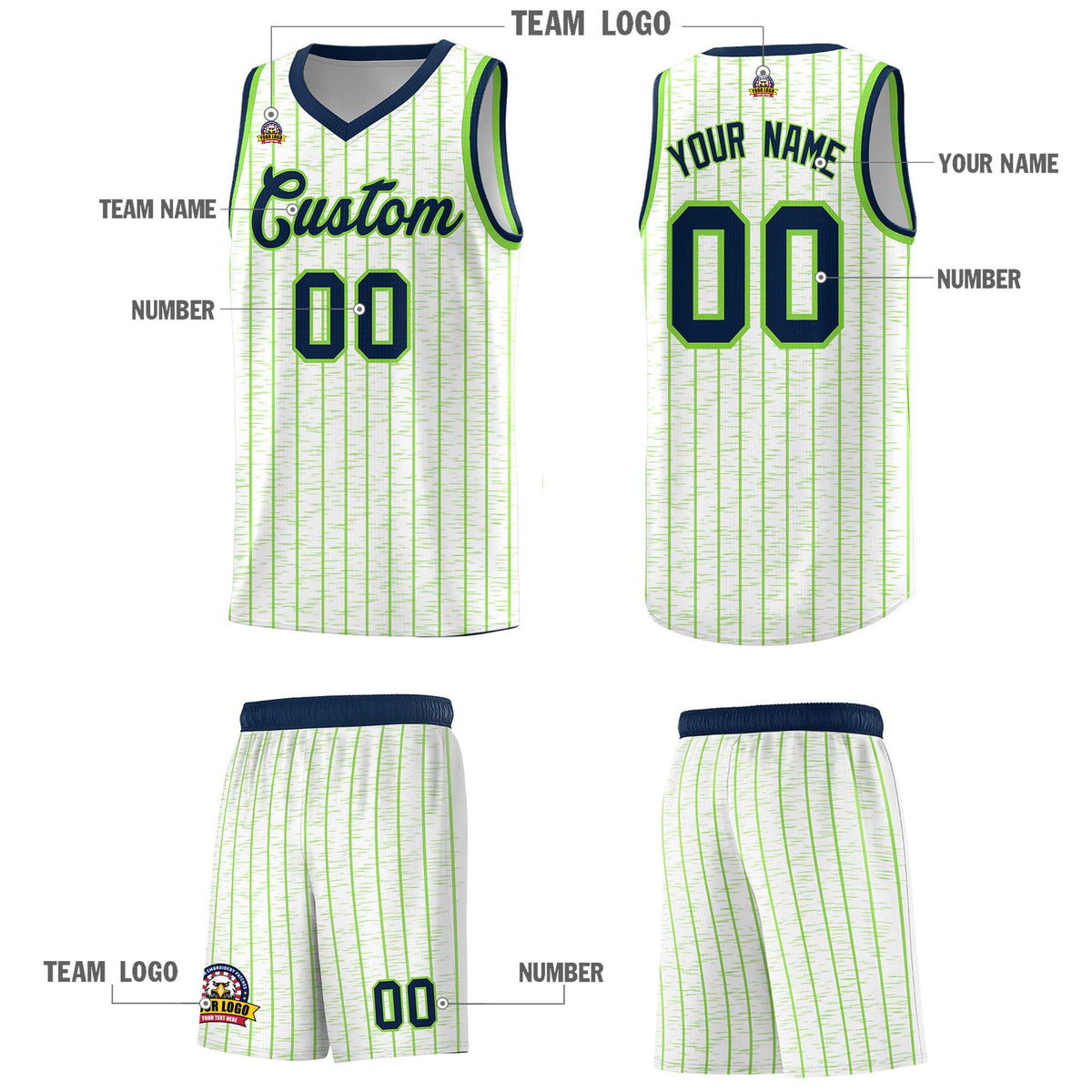 Custom White Custom Gray Pinstripe Retro Sets Uniform Basketball Jersey
