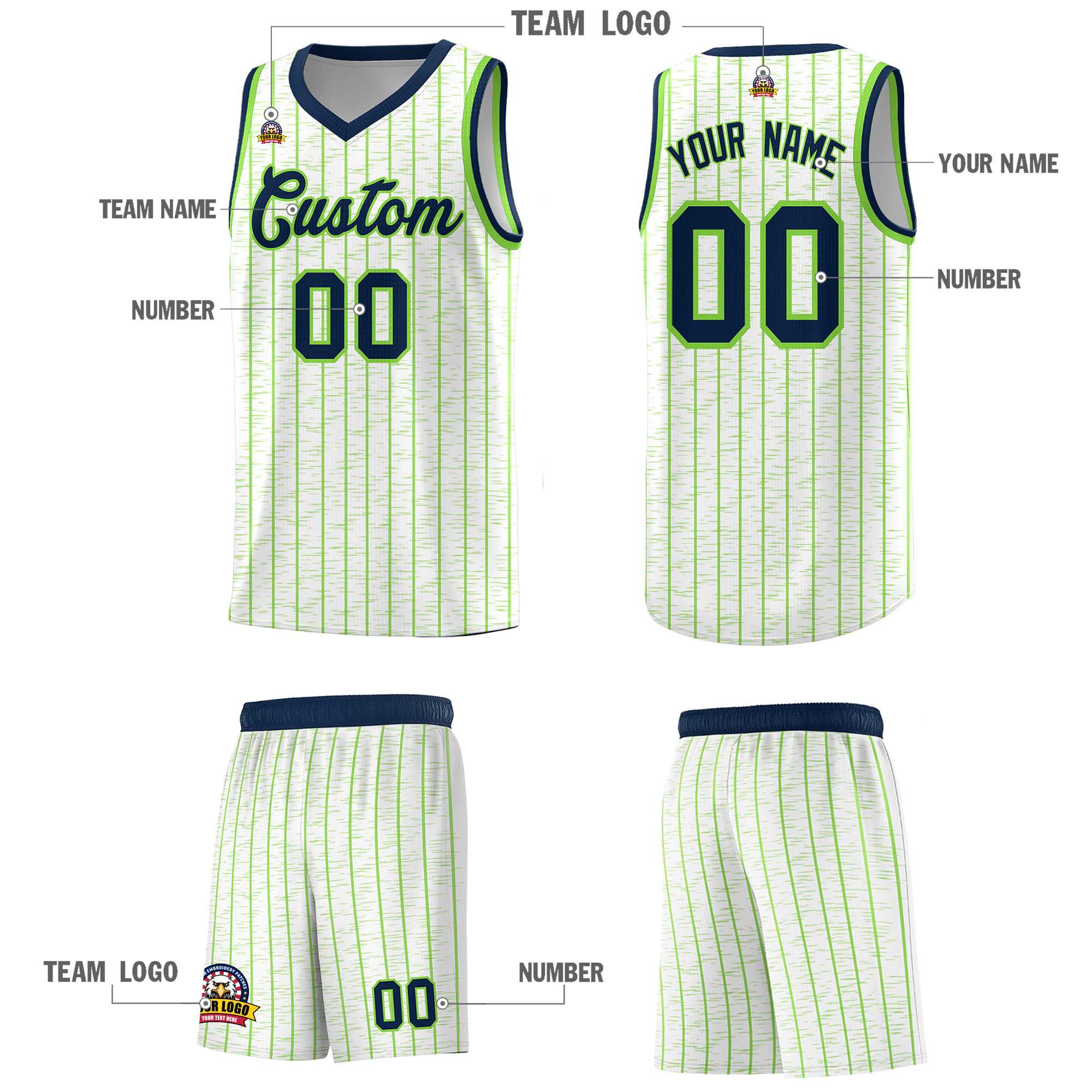 Custom White Custom Gray Pinstripe Retro Sets Uniform Basketball Jersey