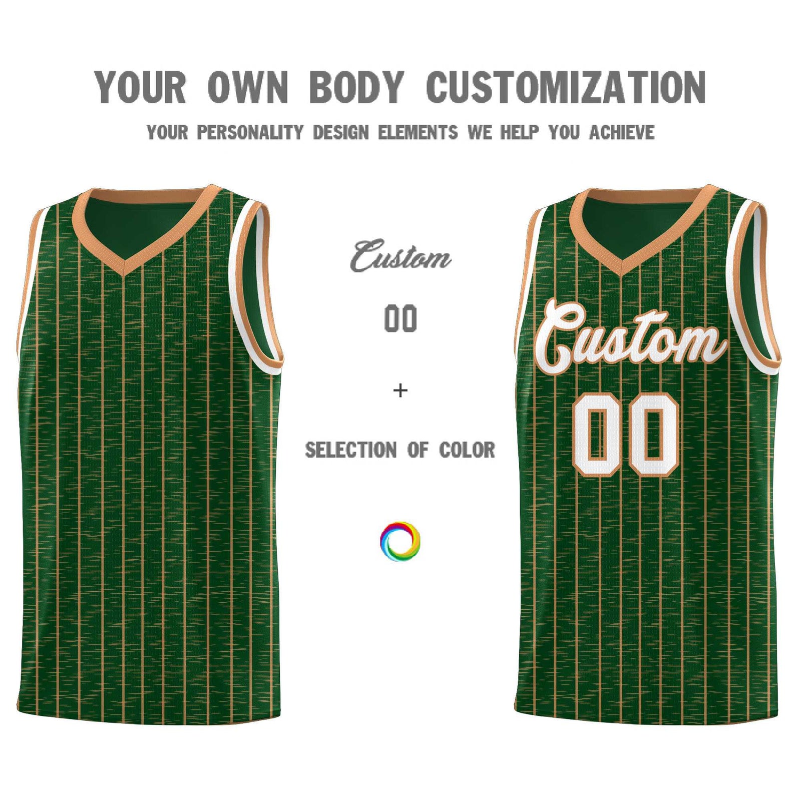 Custom Green Custom Gray Pinstripe Retro Sets Uniform Basketball Jersey