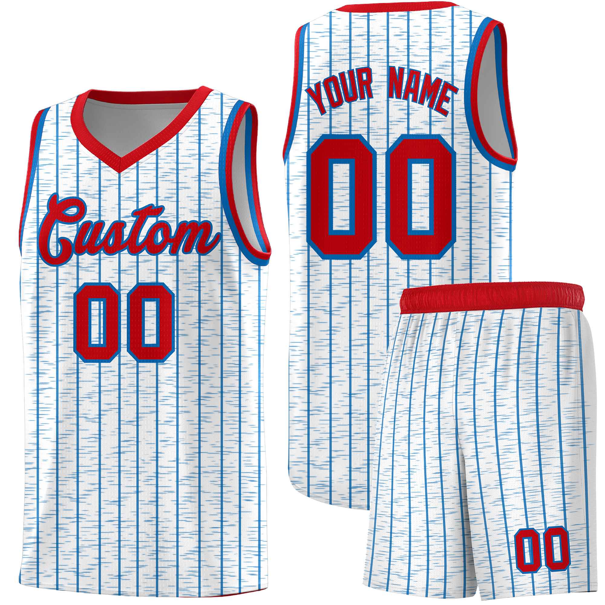 Custom White Custom Gray Pinstripe Retro Sets Uniform Basketball Jersey