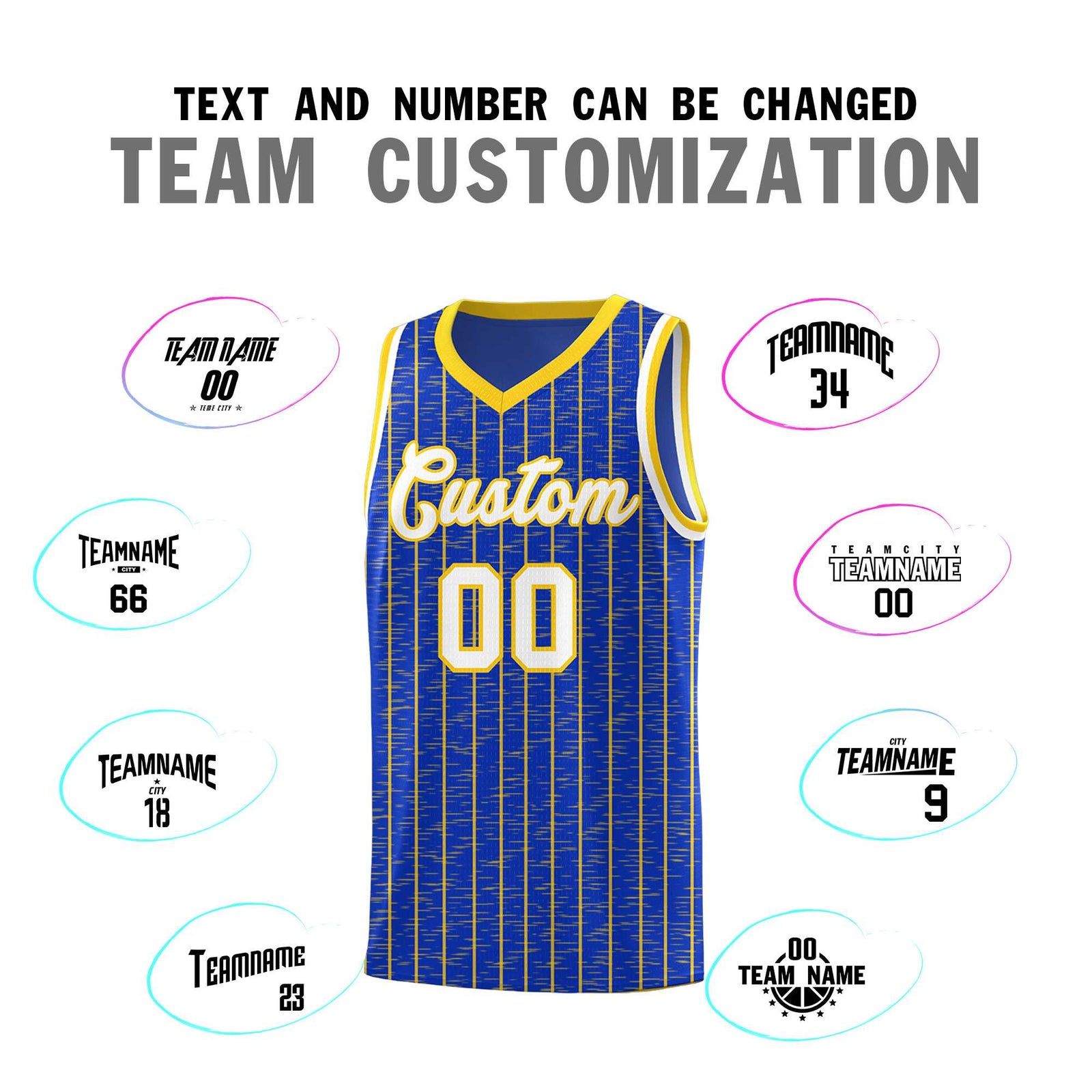 Custom Royal Blue Custom Gray Pinstripe Retro Sets Uniform Basketball Jersey