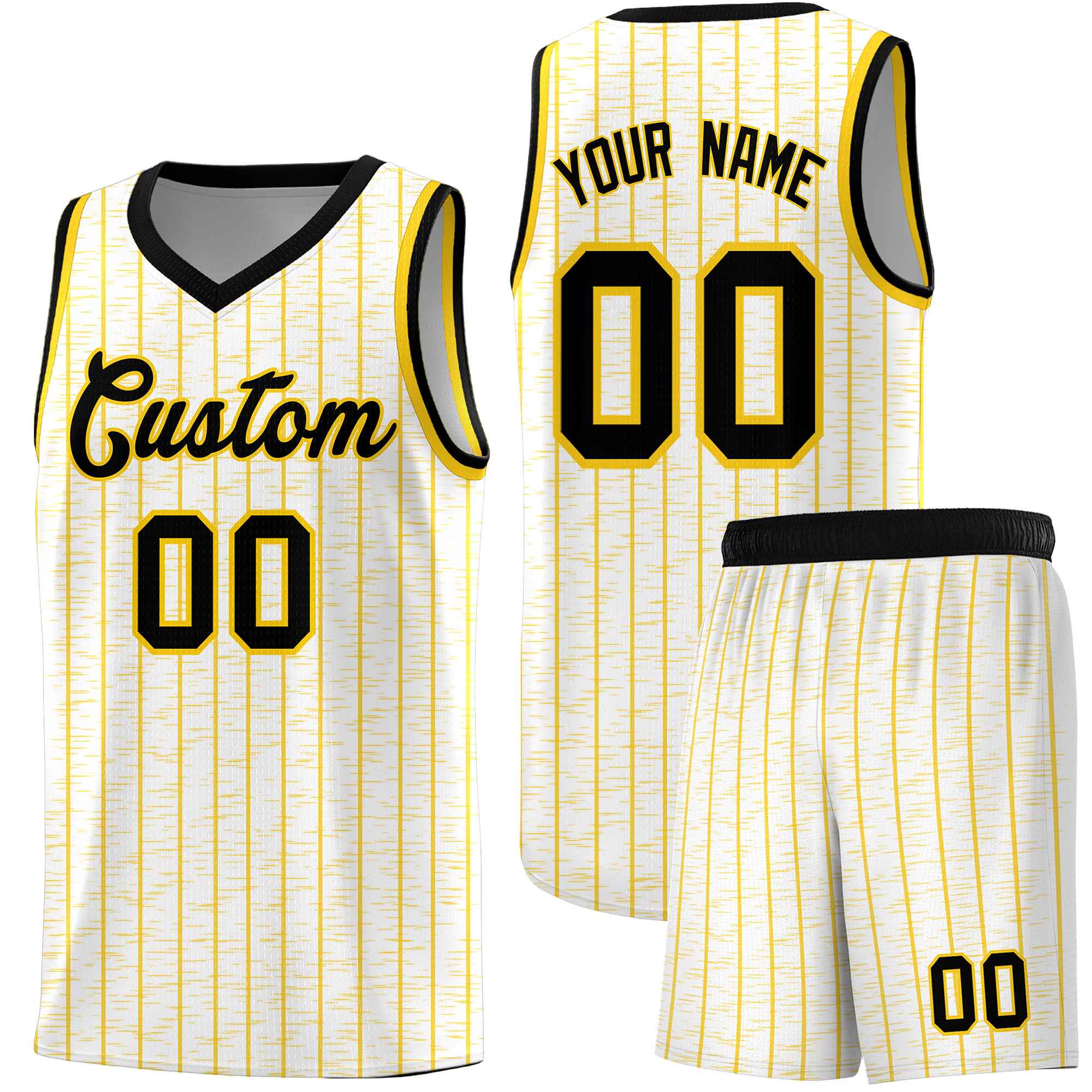 Custom White Custom Gray Pinstripe Retro Sets Uniform Basketball Jersey
