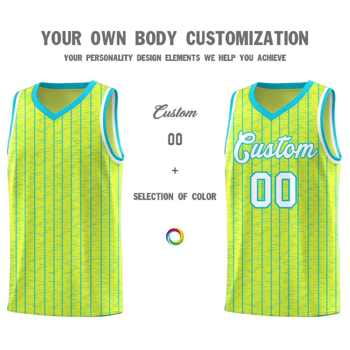 Custom Fluorescent Green Custom Gray Pinstripe Retro Sets Uniform Basketball Jersey