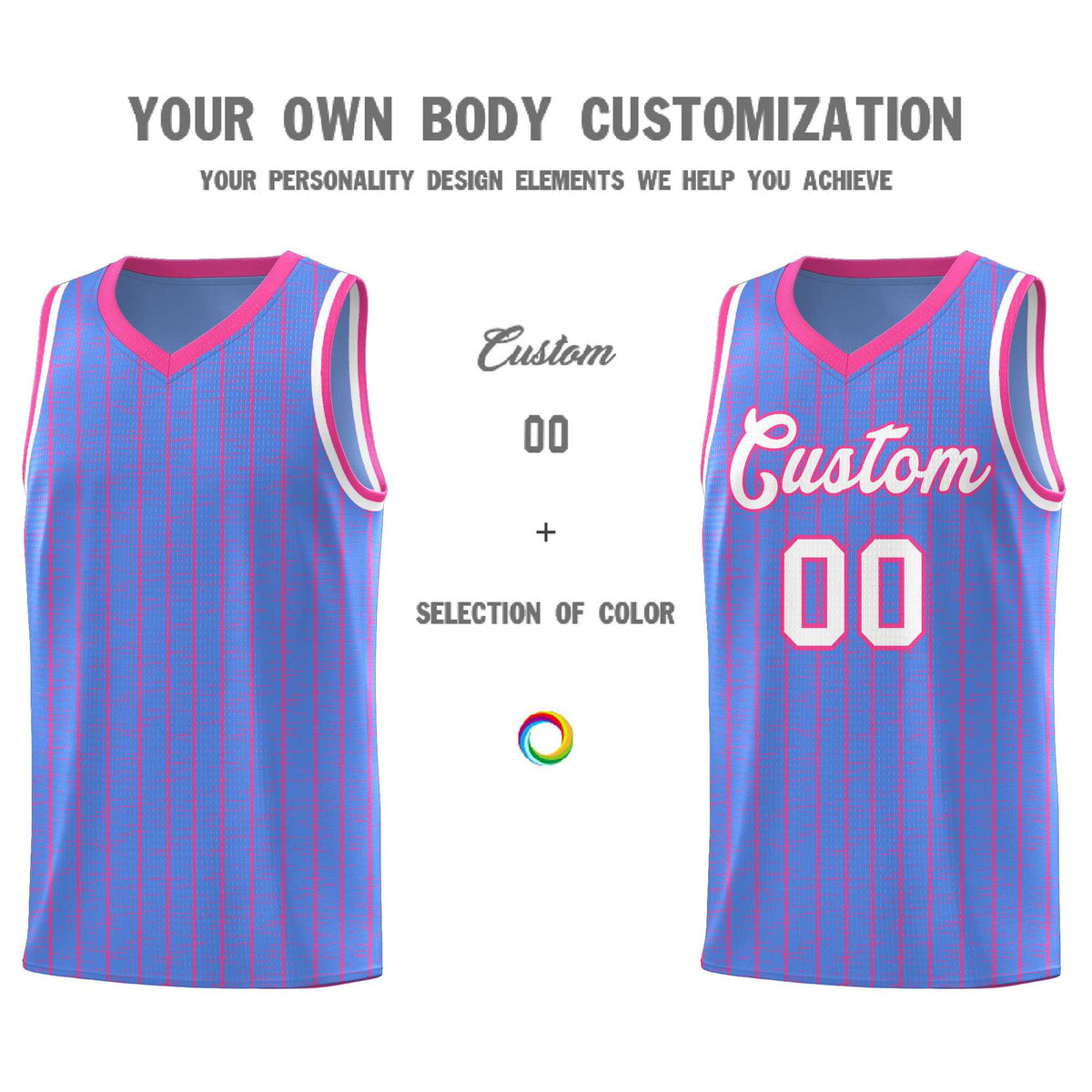 Custom Light Blue Custom Gray Pinstripe Retro Sets Uniform Basketball Jersey