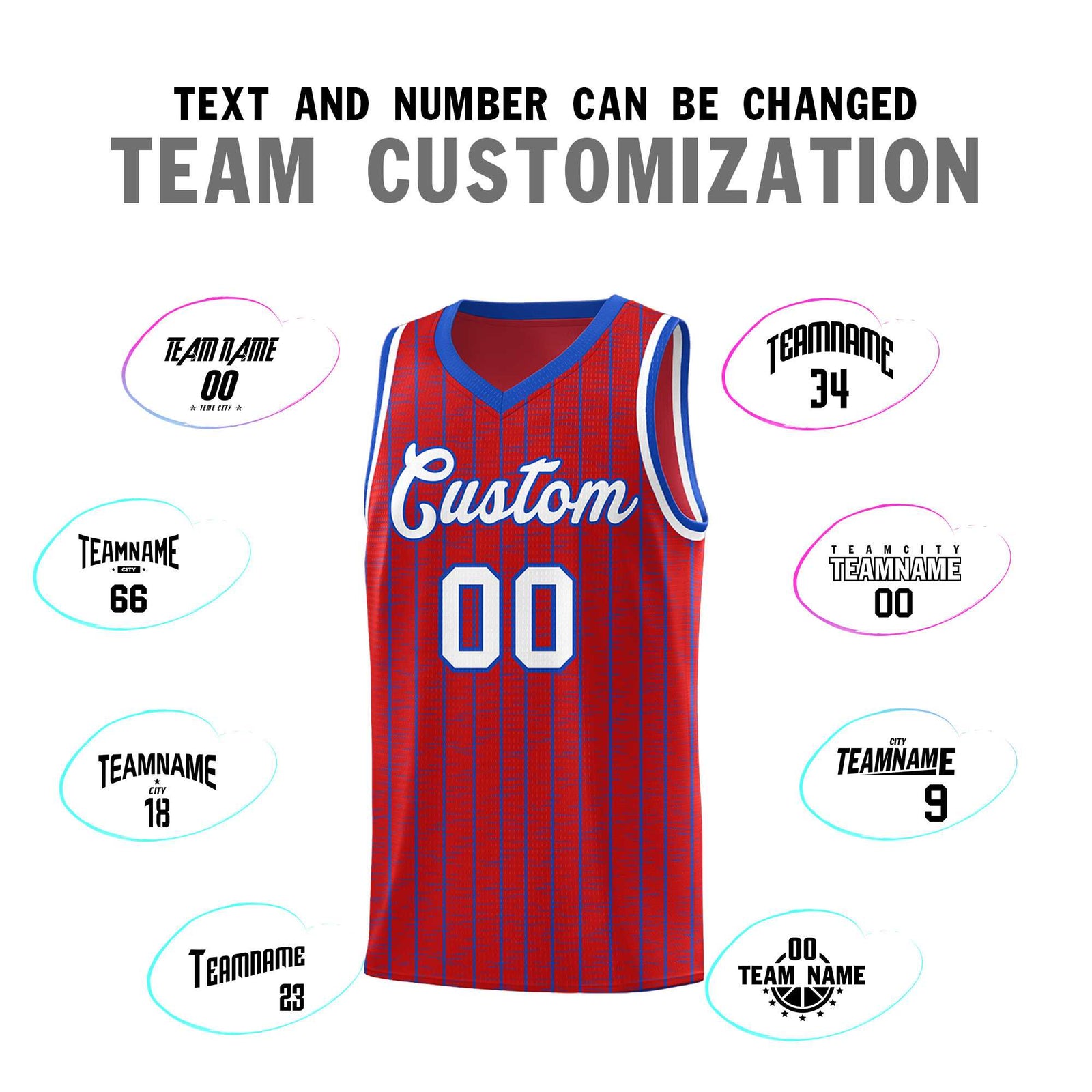 Custom Red Custom Gray Pinstripe Retro Sets Uniform Basketball Jersey