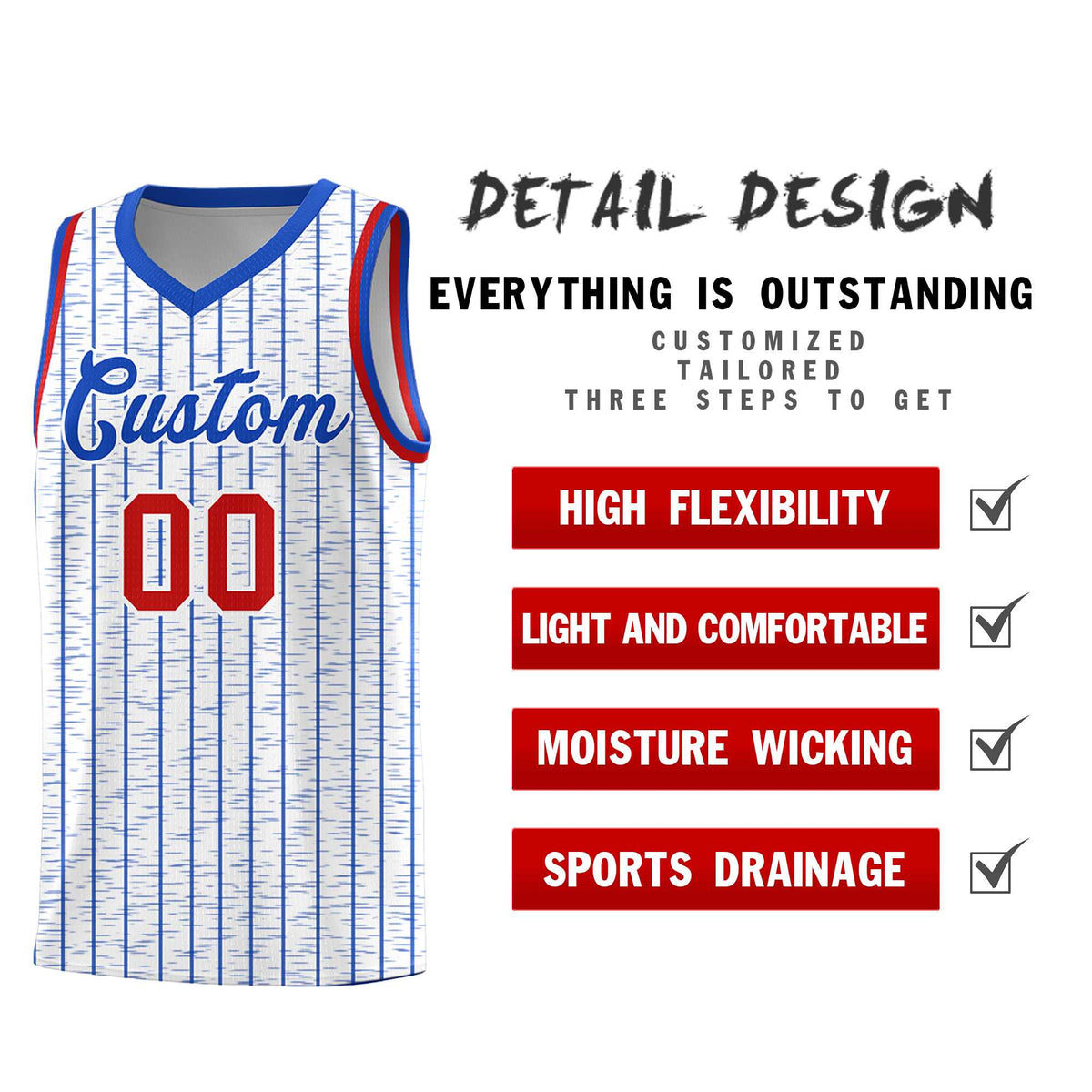 Custom White Custom Gray Pinstripe Retro Sets Uniform Basketball Jersey