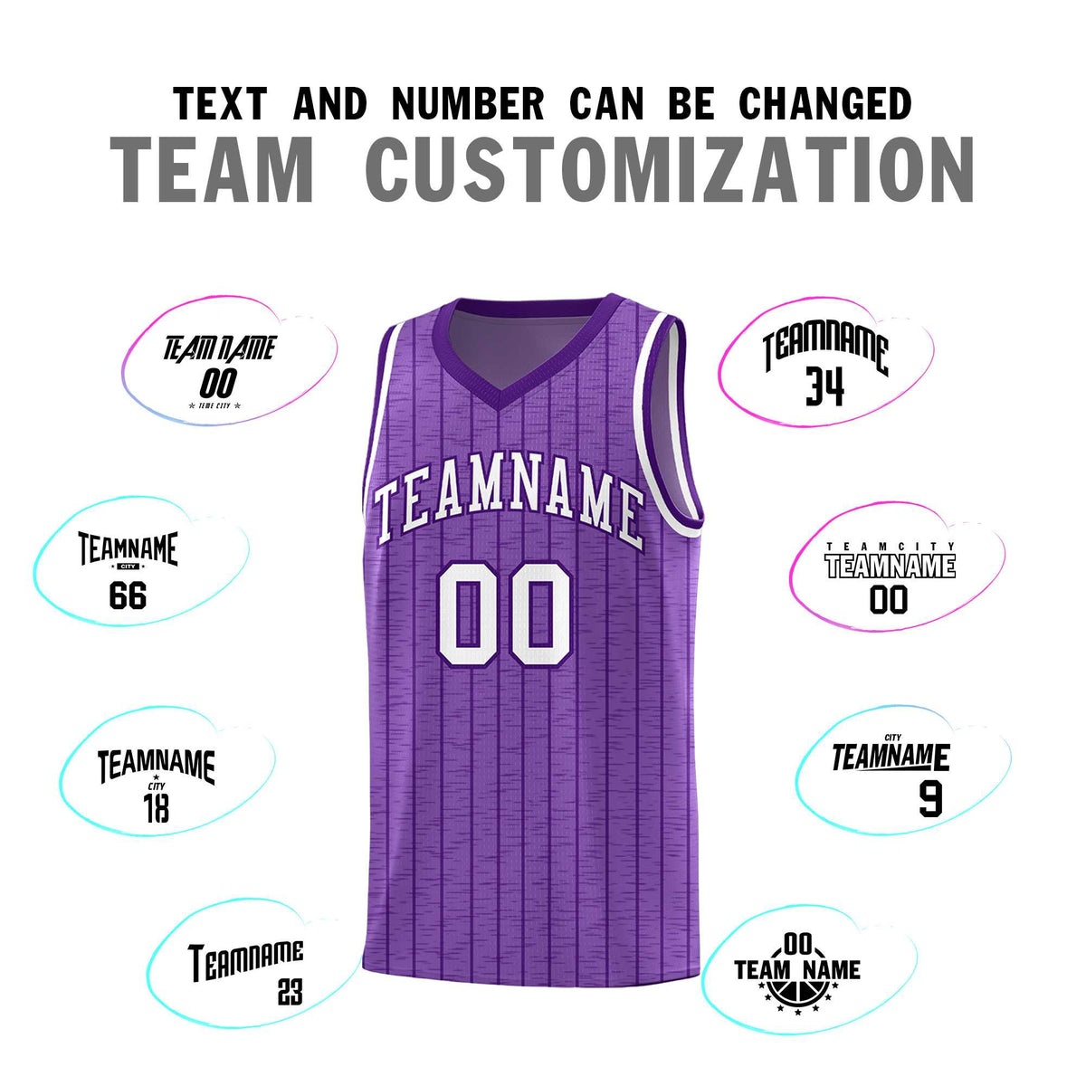 Custom Light Purple Custom Gray Pinstripe Retro Sets Uniform Basketball Jersey
