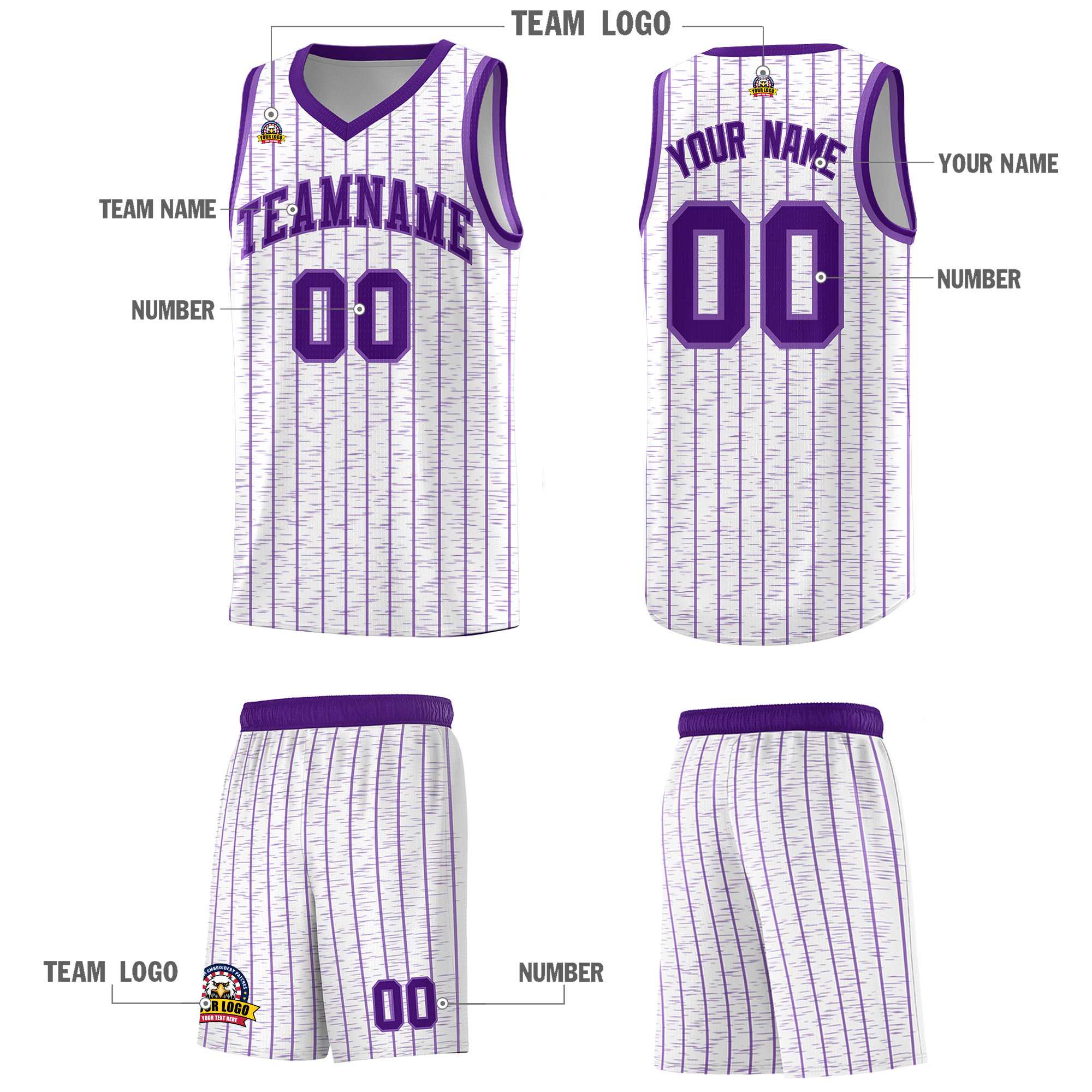 Custom White Custom Gray Pinstripe Retro Sets Uniform Basketball Jersey