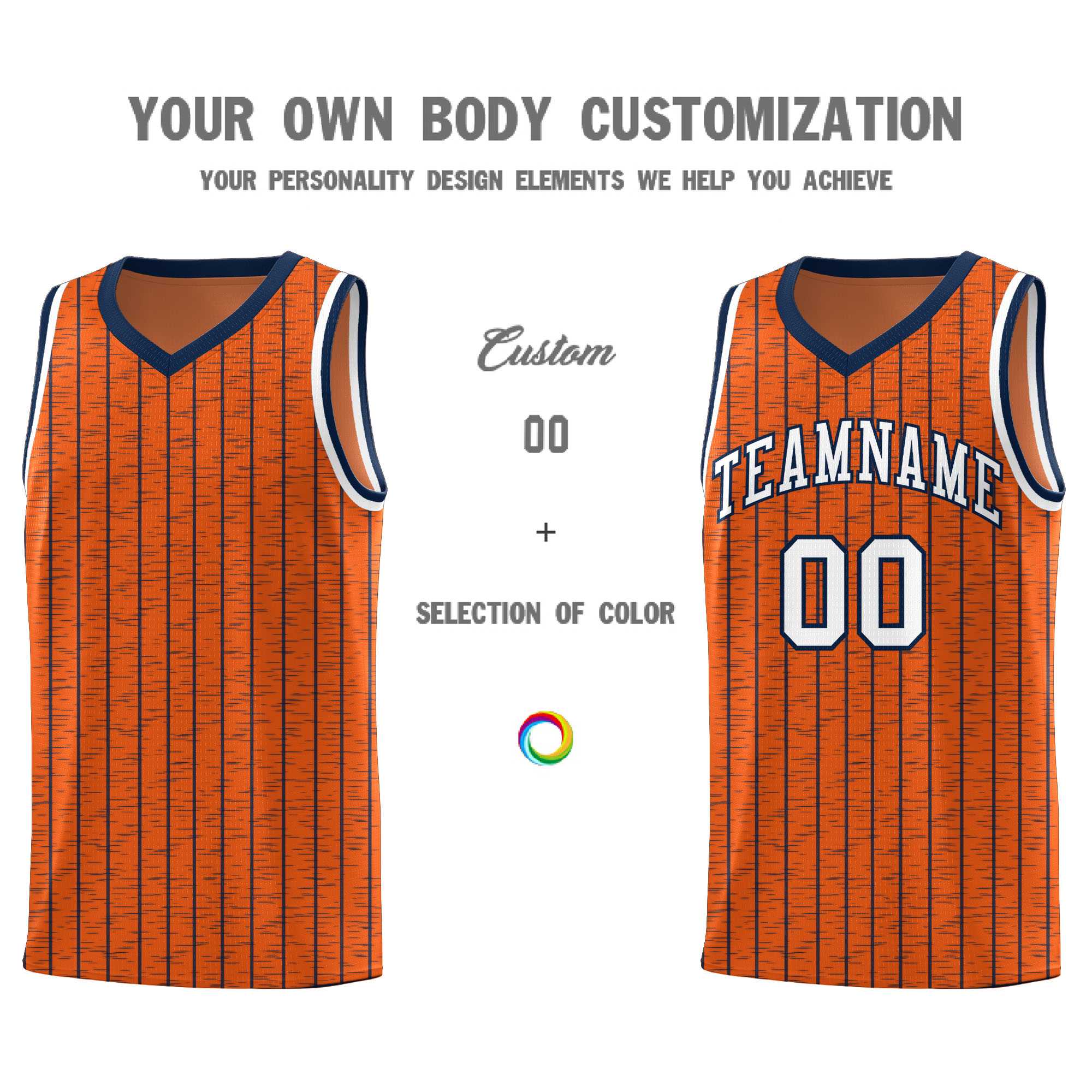 Custom Orange Custom Gray Pinstripe Retro Sets Uniform Basketball Jersey