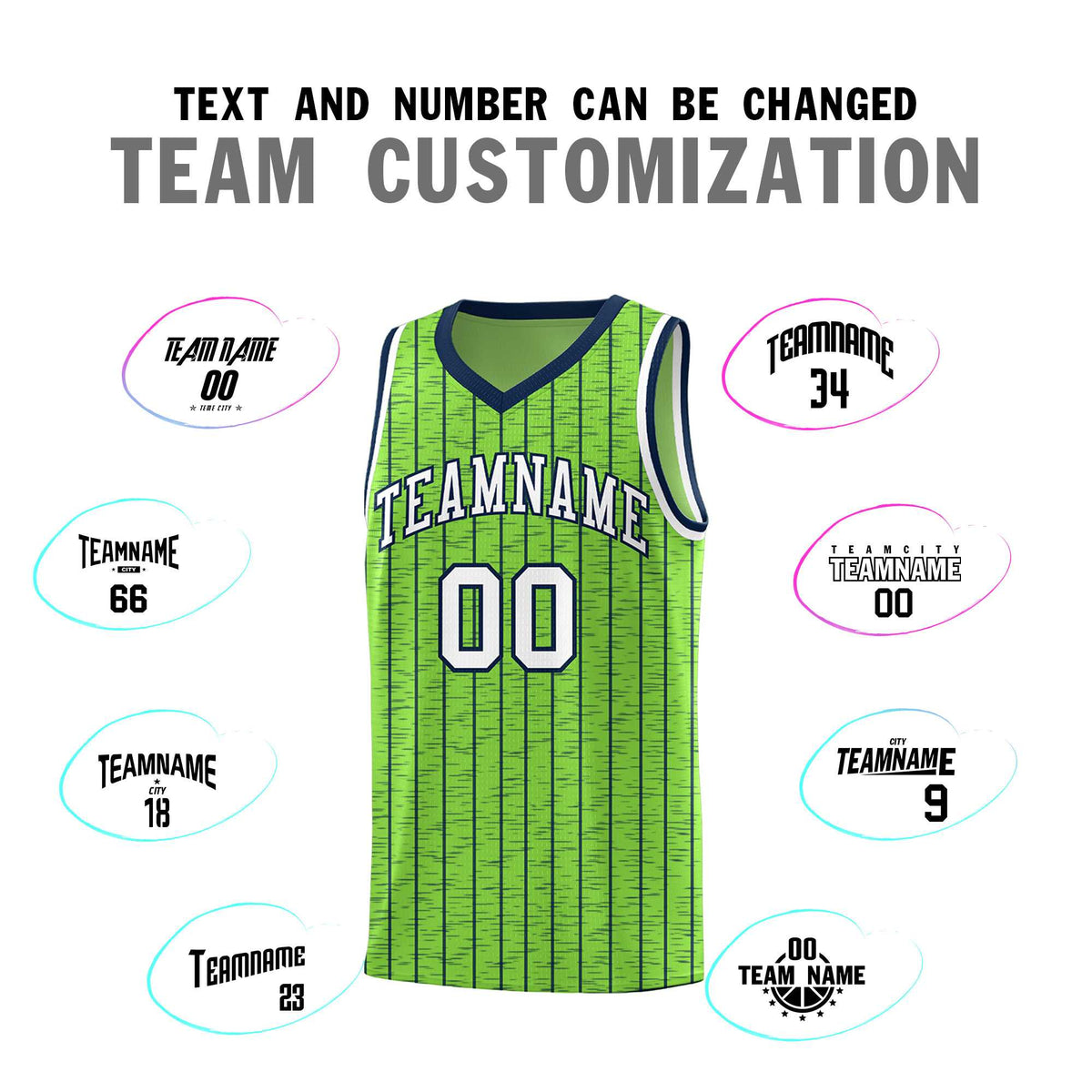 Custom Fluorescent Green Custom Gray Pinstripe Retro Sets Uniform Basketball Jersey