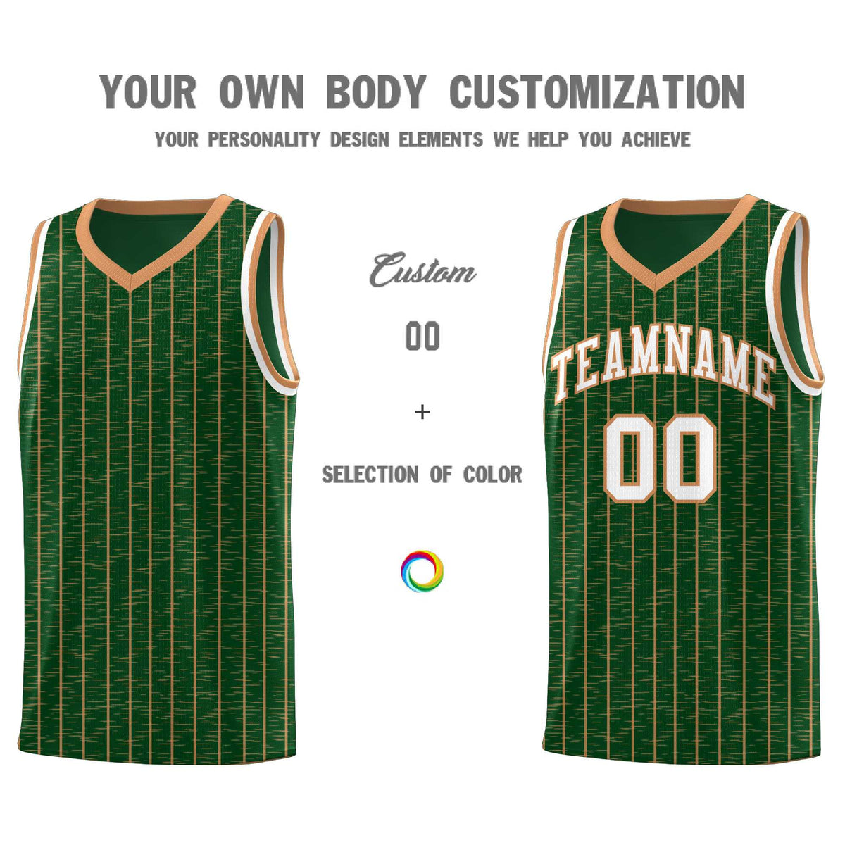 Custom Green Custom Gray Pinstripe Retro Sets Uniform Basketball Jersey
