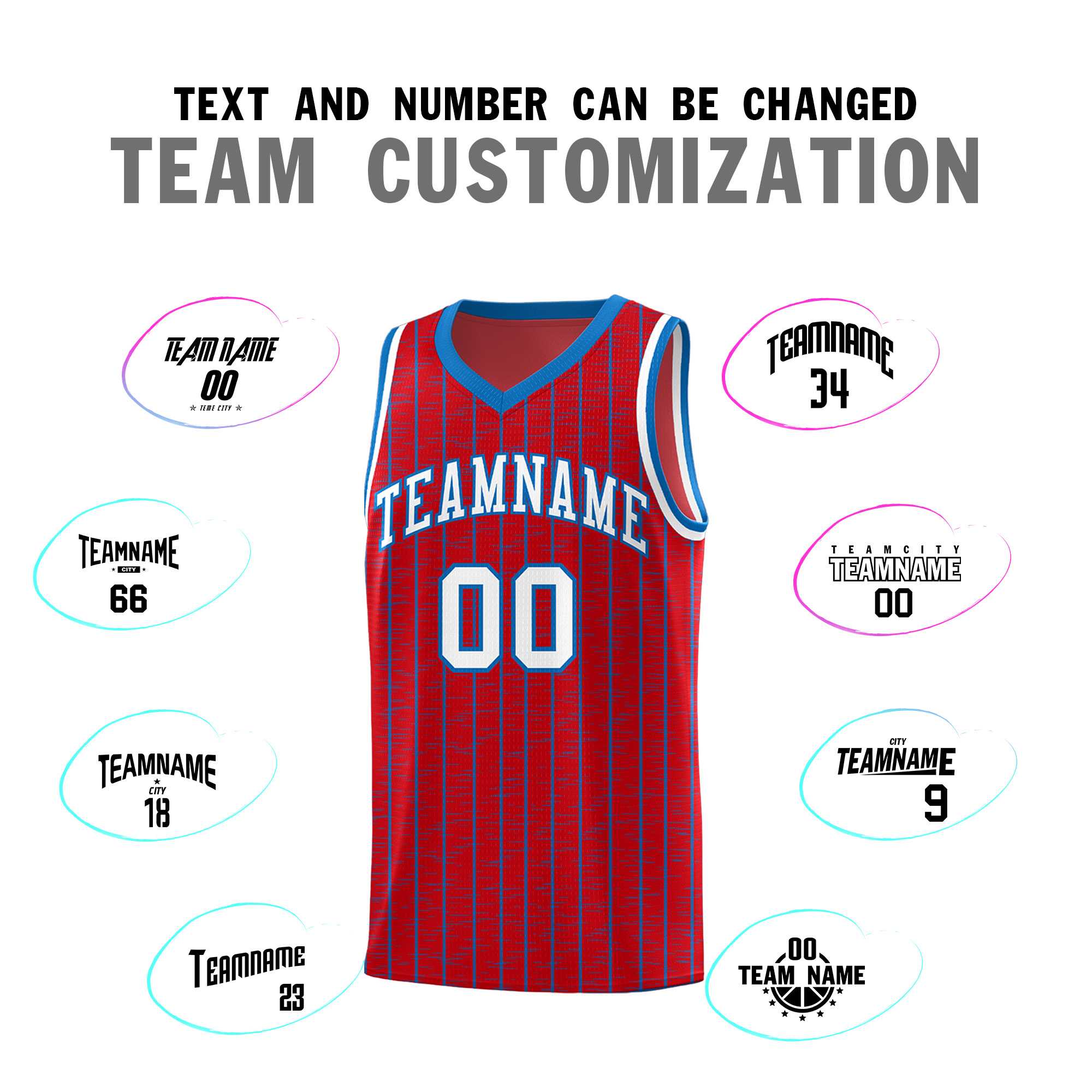 Custom Red Custom Gray Pinstripe Retro Sets Uniform Basketball Jersey