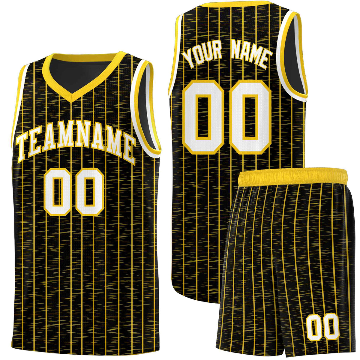 Custom Black Custom Gray Pinstripe Retro Sets Uniform Basketball Jersey