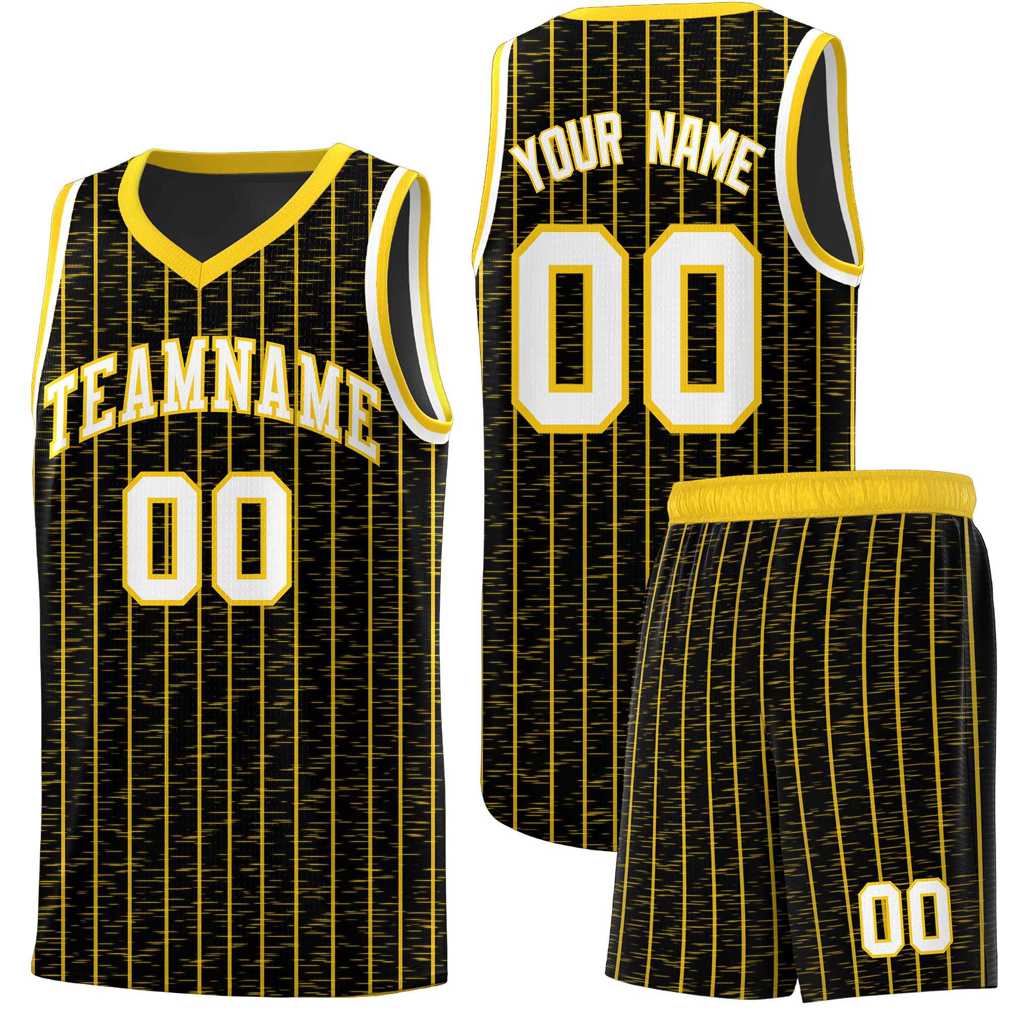 Custom Black Custom Gray Pinstripe Retro Sets Uniform Basketball Jersey