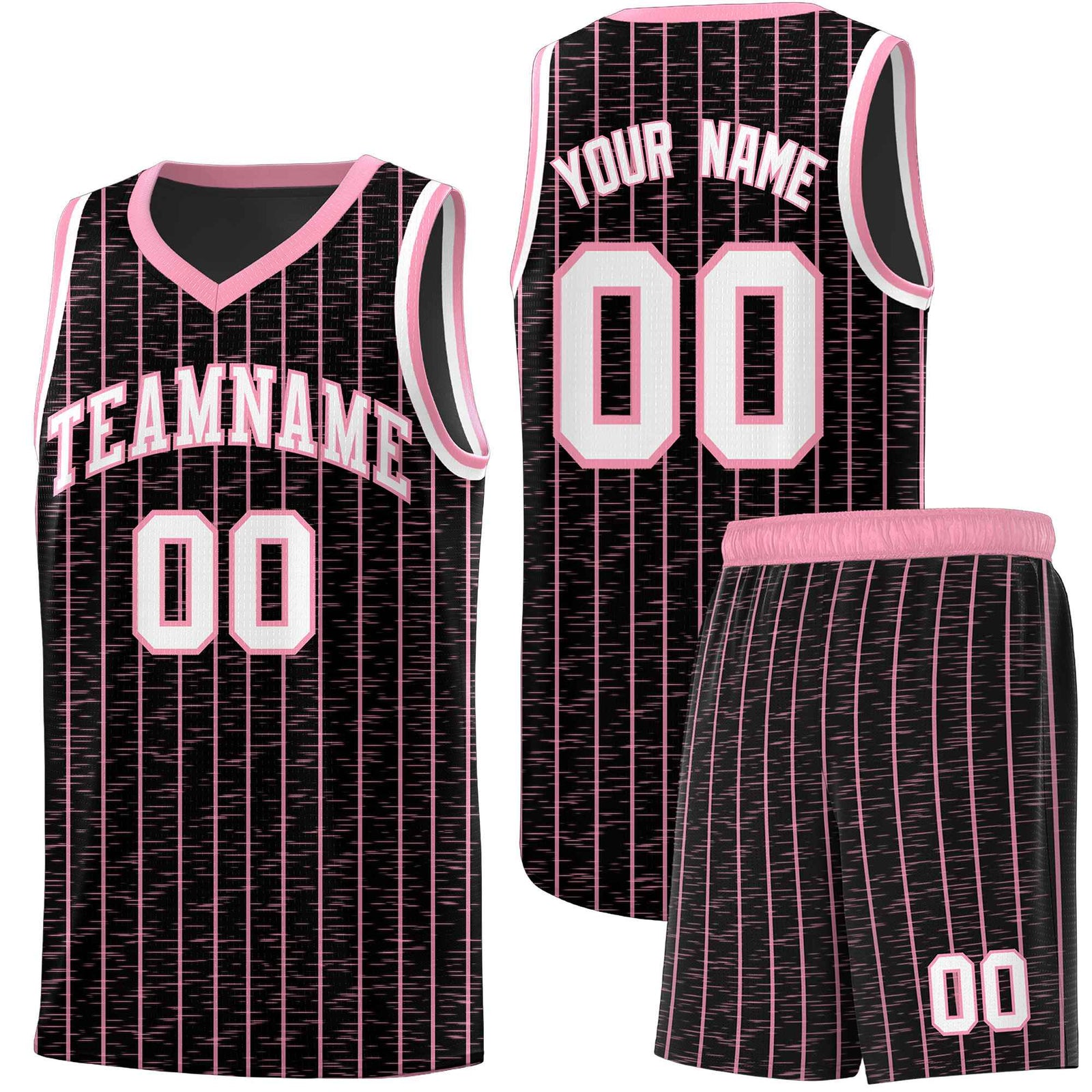 Custom Black Custom Gray Pinstripe Retro Sets Uniform Basketball Jersey