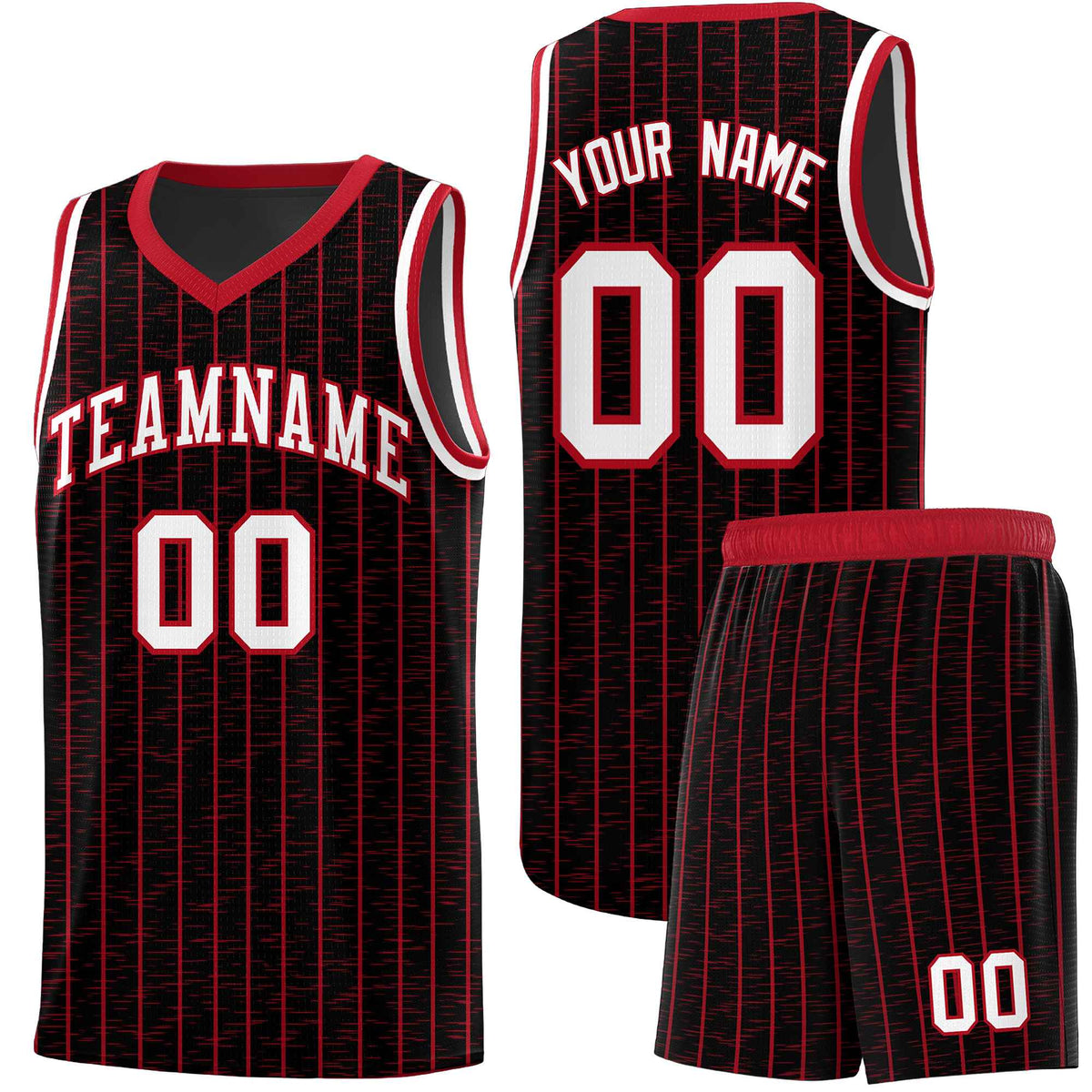 Custom Black Custom Gray Pinstripe Retro Sets Uniform Basketball Jersey