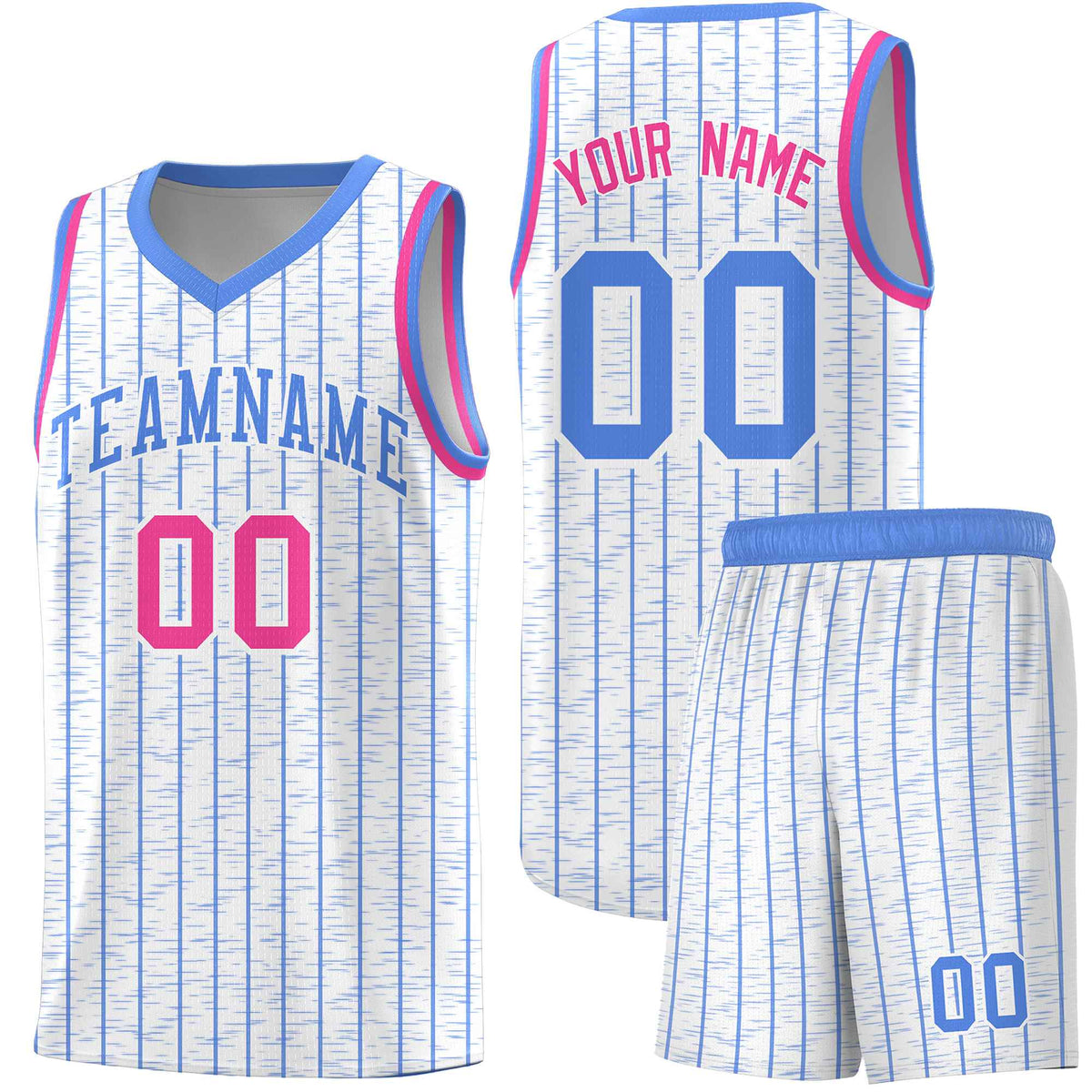Custom White Custom Gray Pinstripe Retro Sets Uniform Basketball Jersey