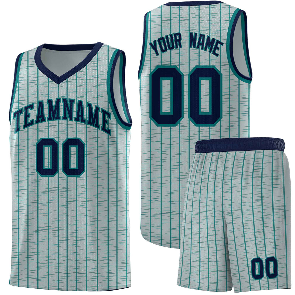 Custom Gray Custom Gray Pinstripe Retro Sets Uniform Basketball Jersey