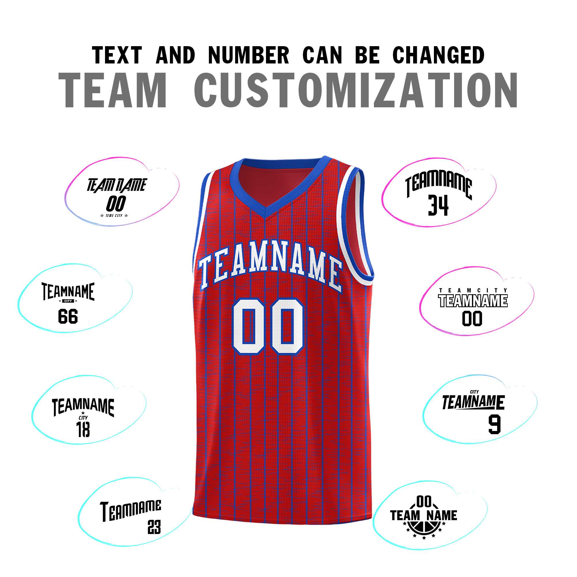 Custom Red Custom Gray Pinstripe Retro Sets Uniform Basketball Jersey