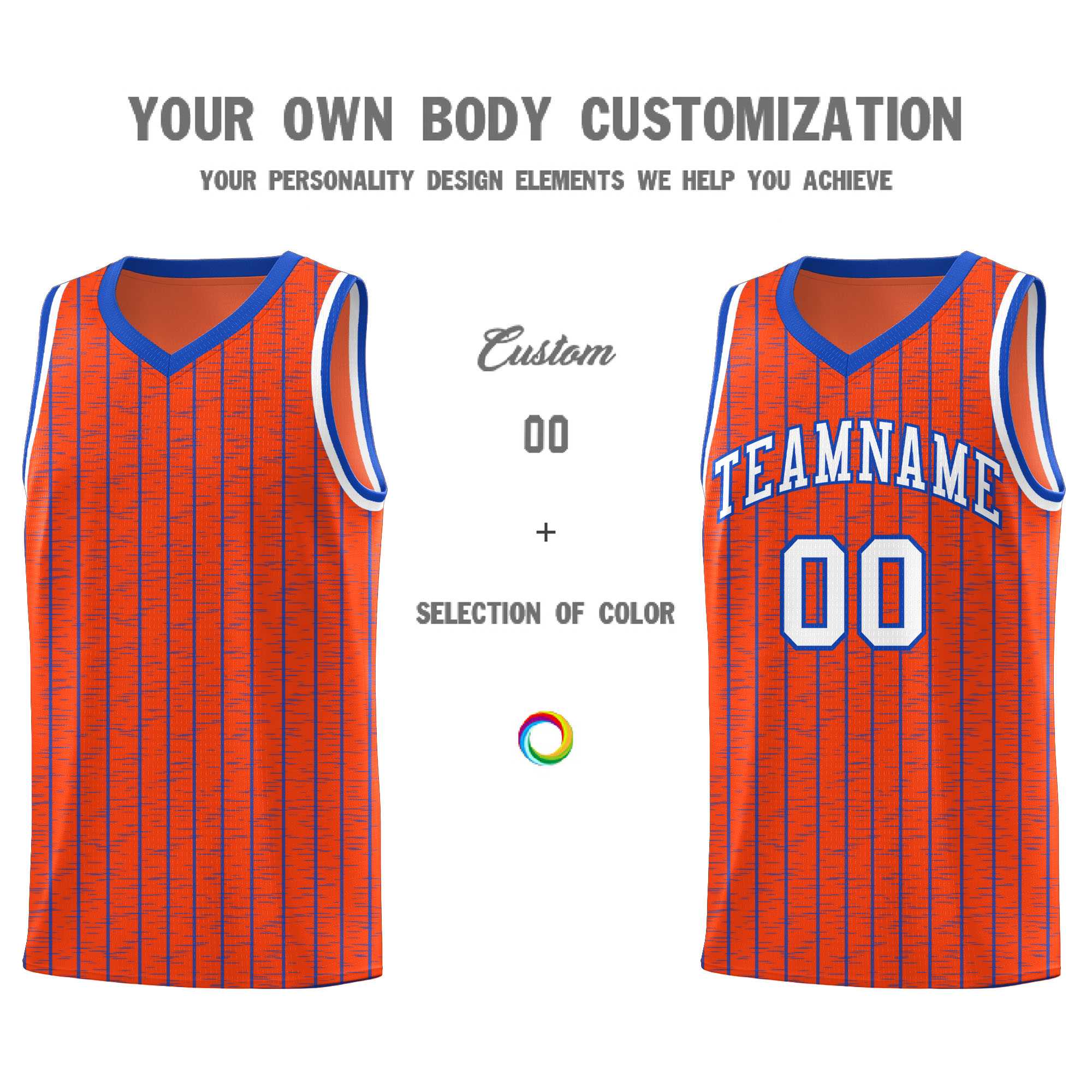 Custom Orange Custom Gray Pinstripe Retro Sets Uniform Basketball Jersey