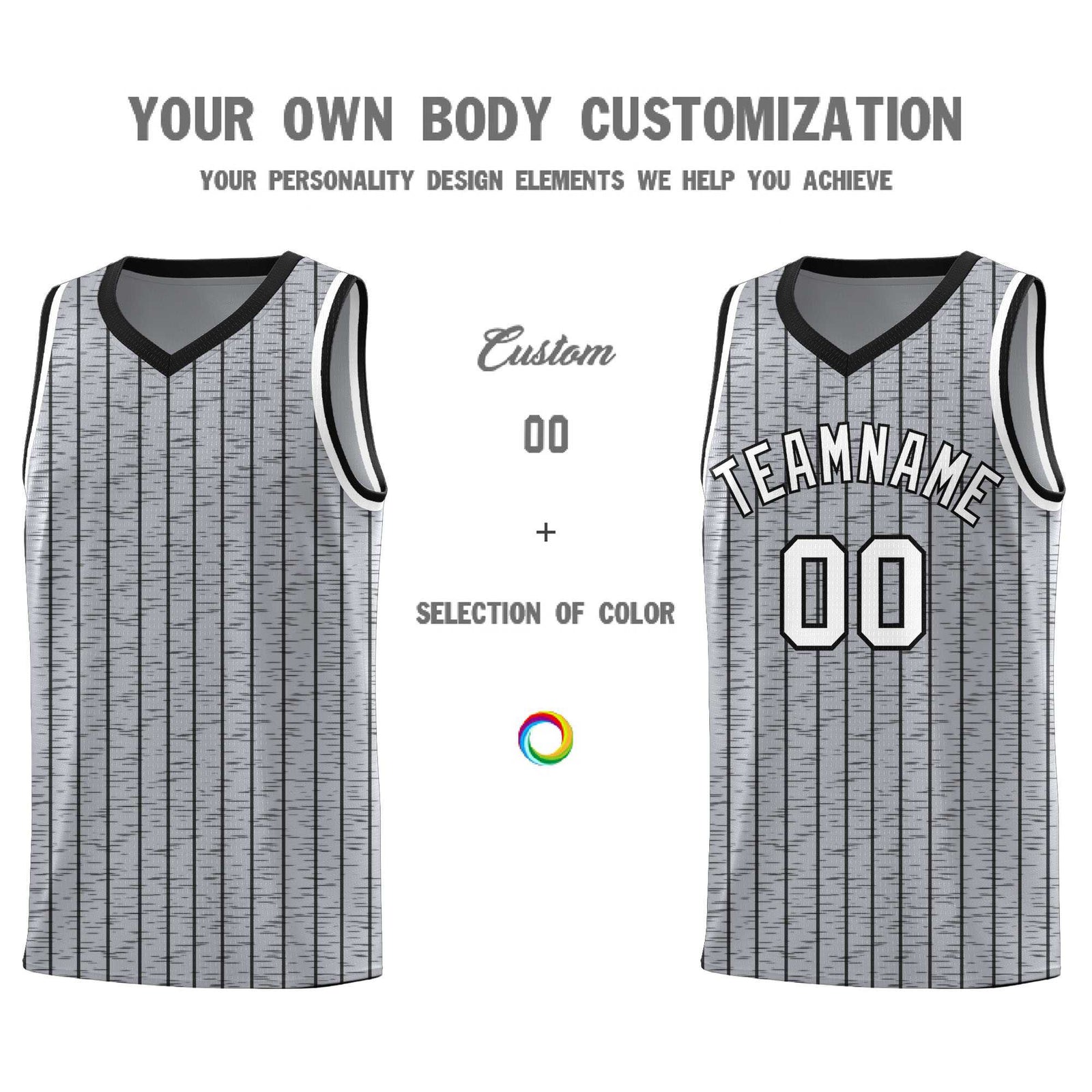 Custom Gray Custom Gray Pinstripe Retro Sets Uniform Basketball Jersey