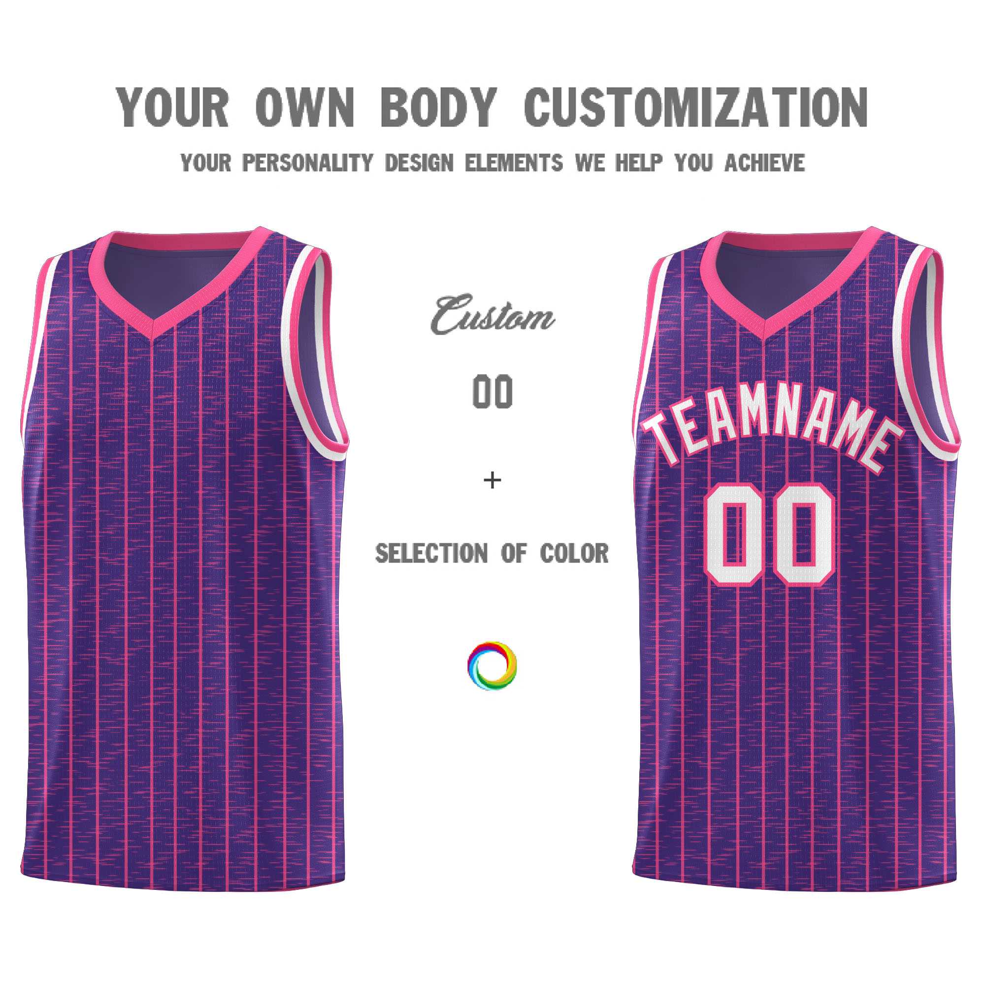 Custom Purple Custom Gray Pinstripe Retro Sets Uniform Basketball Jersey
