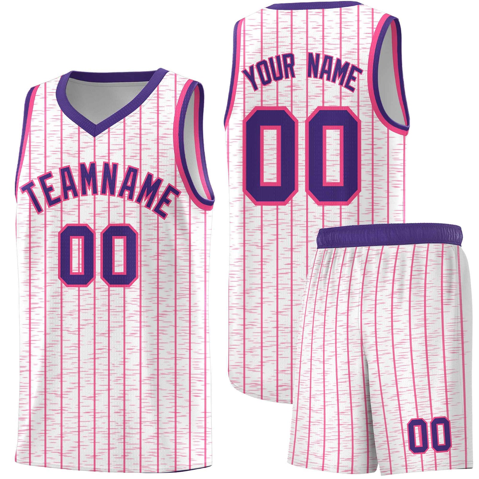 Custom White Custom Gray Pinstripe Retro Sets Uniform Basketball Jersey