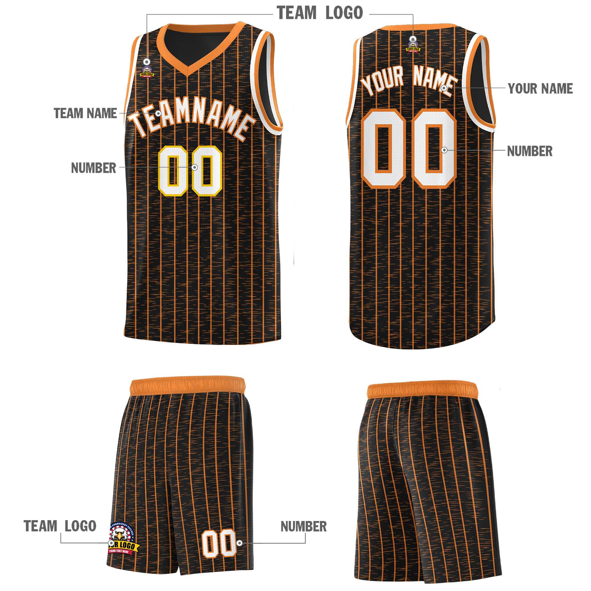 Custom Black Custom Gray Pinstripe Retro Sets Uniform Basketball Jersey