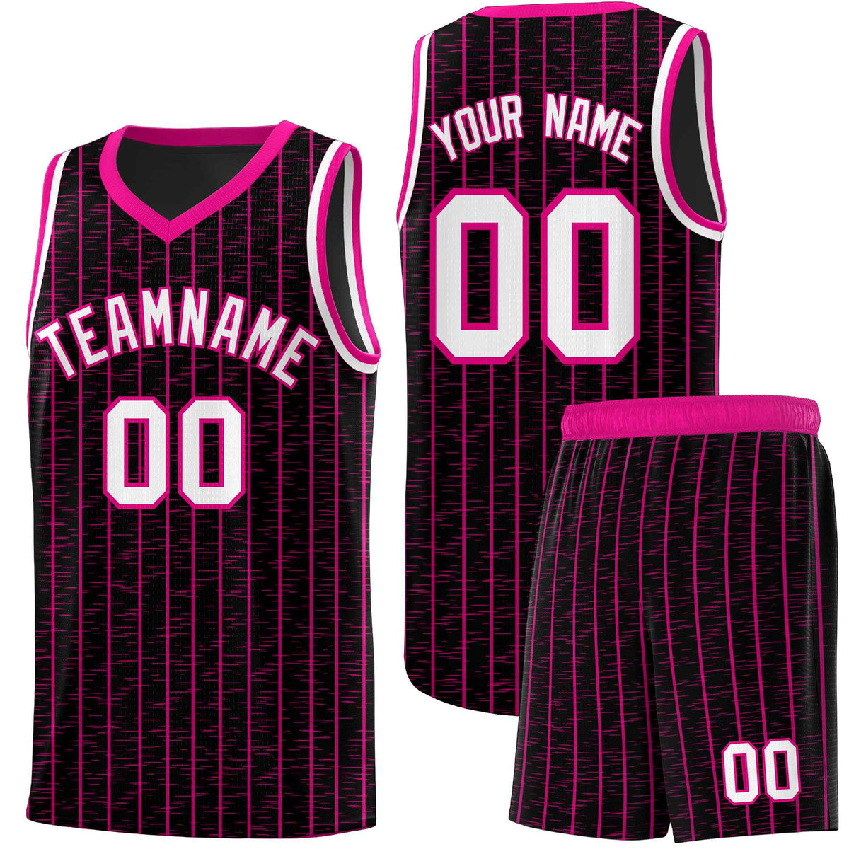 Custom Black Custom Gray Pinstripe Retro Sets Uniform Basketball Jersey