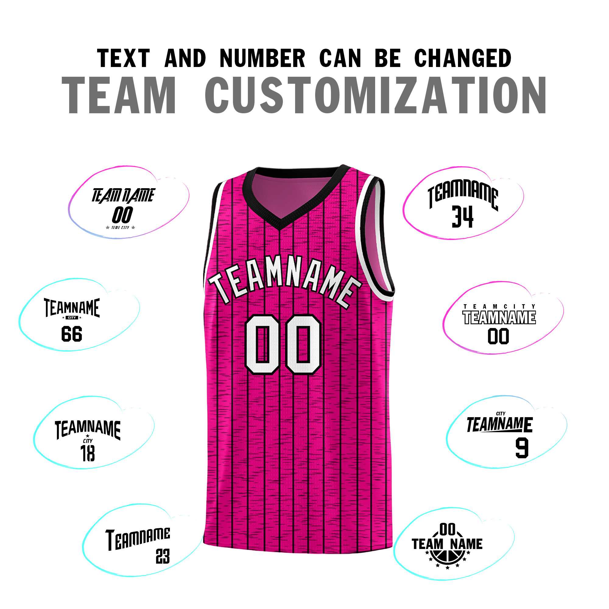Custom Pink Custom Gray Pinstripe Retro Sets Uniform Basketball Jersey