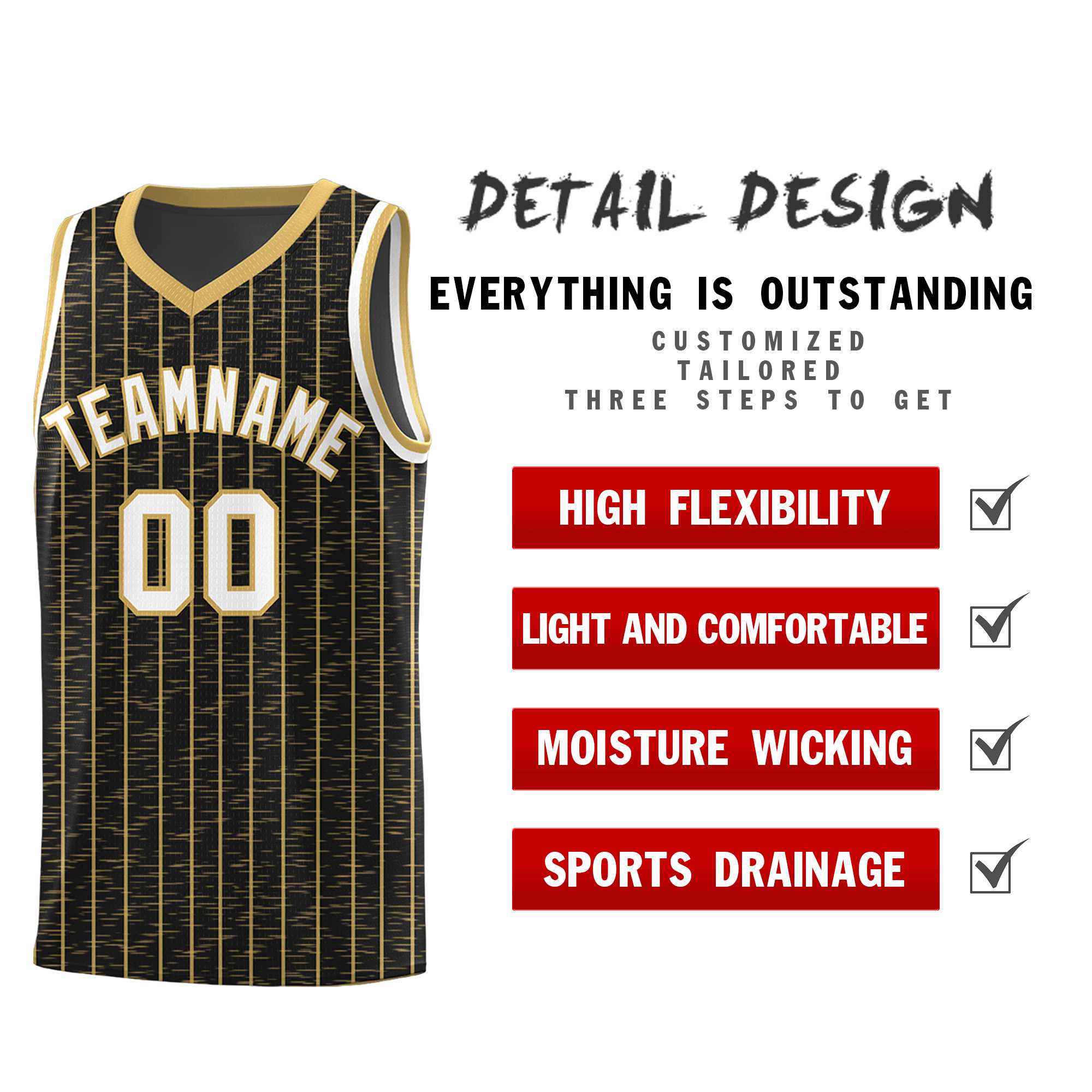 Custom Black Custom Gray Pinstripe Retro Sets Uniform Basketball Jersey