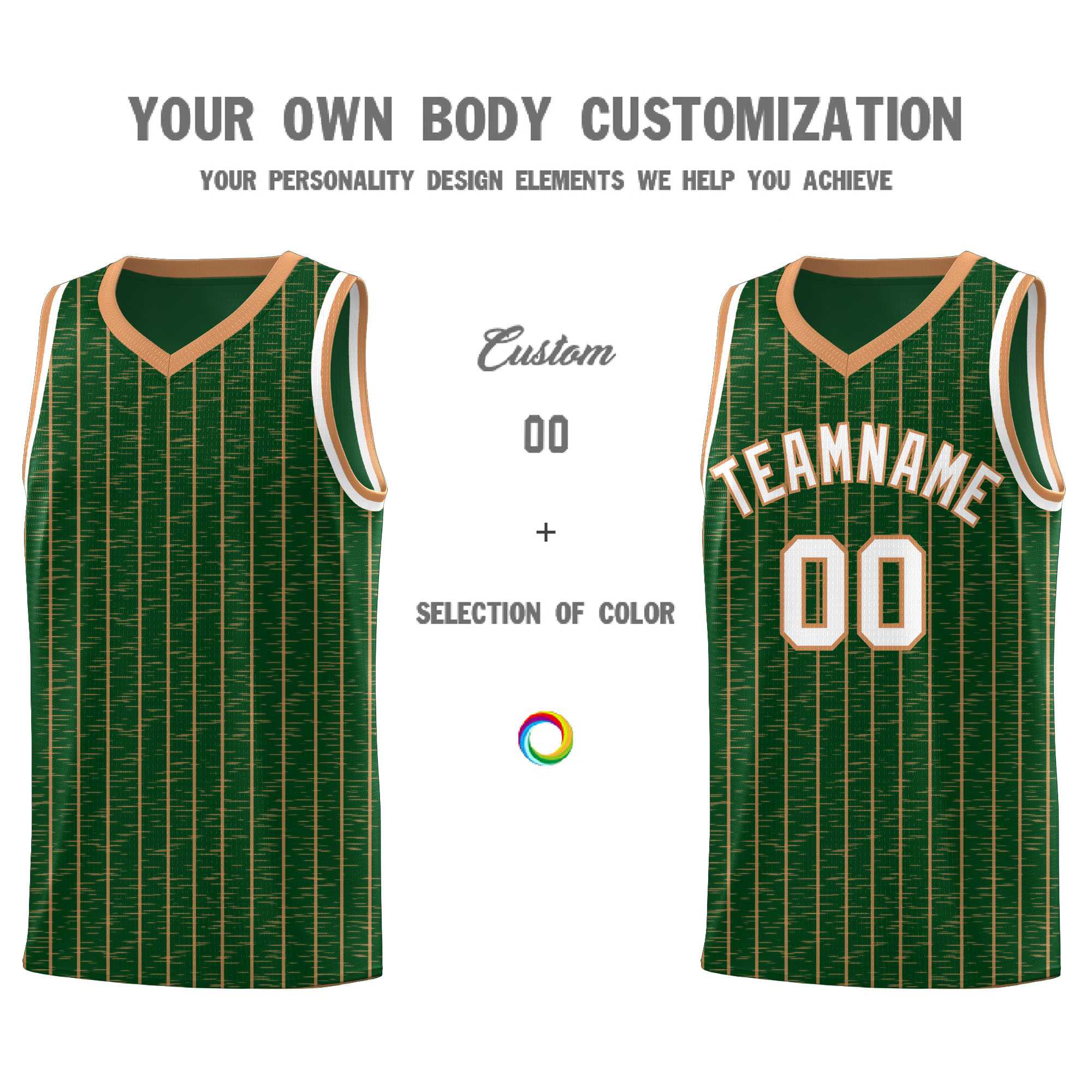 Custom Green Custom Gray Pinstripe Retro Sets Uniform Basketball Jersey