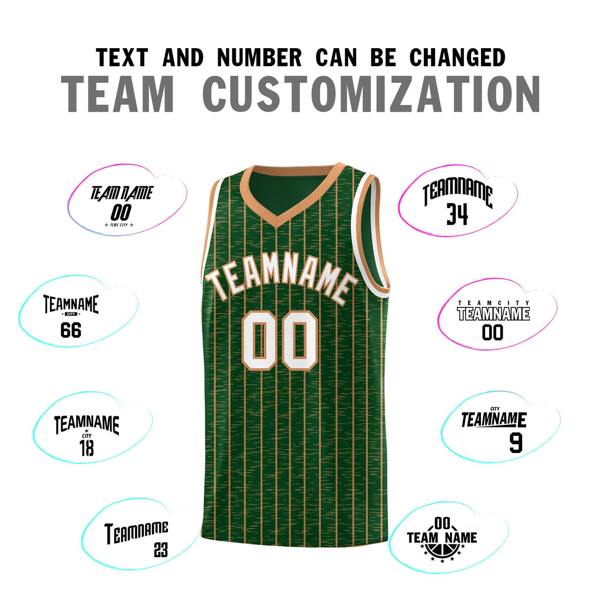 Custom Green Custom Gray Pinstripe Retro Sets Uniform Basketball Jersey