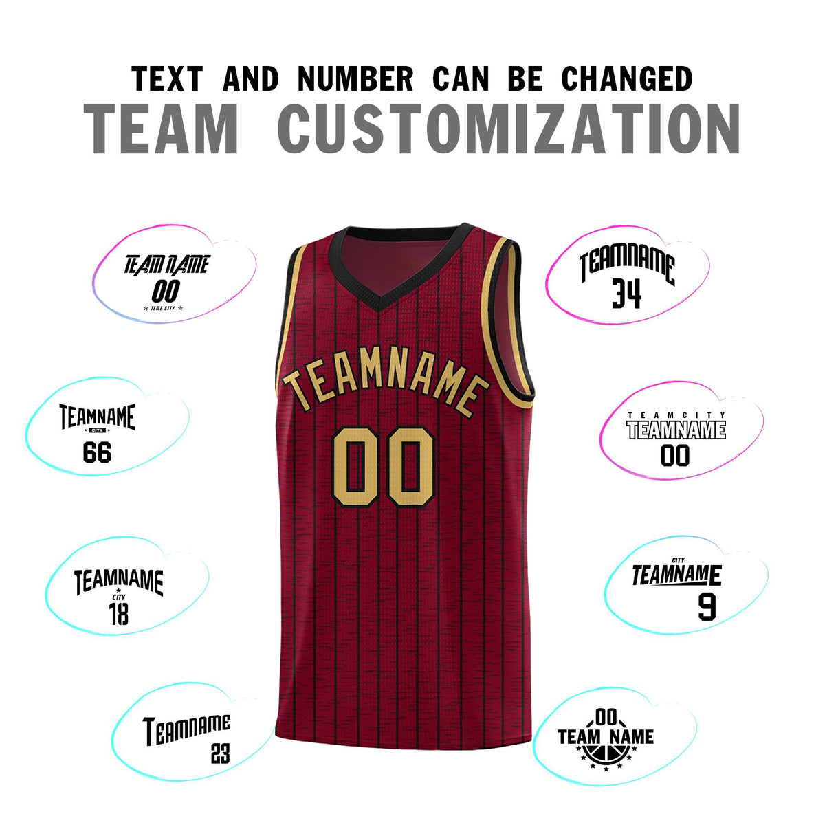 Custom Crimson Custom Gray Pinstripe Retro Sets Uniform Basketball Jersey