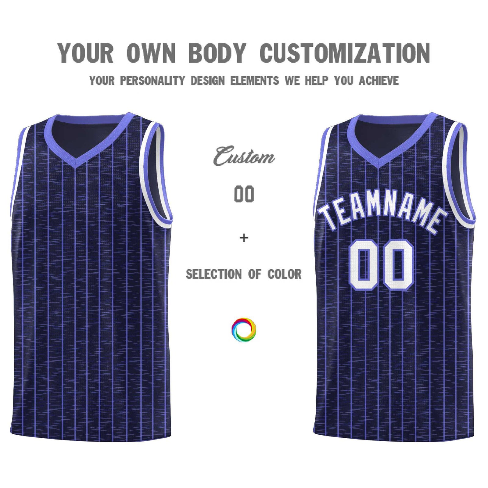 Custom Navy Custom Gray Pinstripe Retro Sets Uniform Basketball Jersey