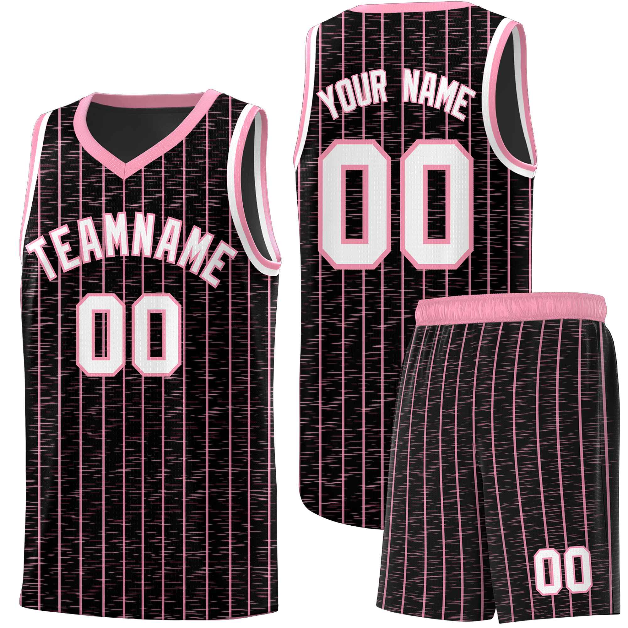 Custom Black Custom Gray Pinstripe Retro Sets Uniform Basketball Jersey
