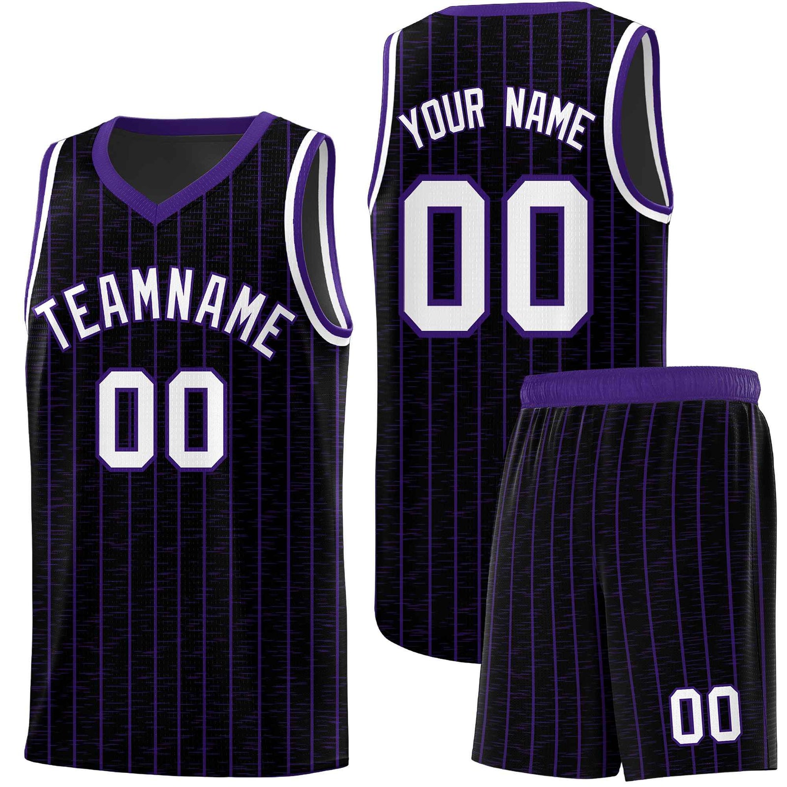 Custom Black Custom Gray Pinstripe Retro Sets Uniform Basketball Jersey