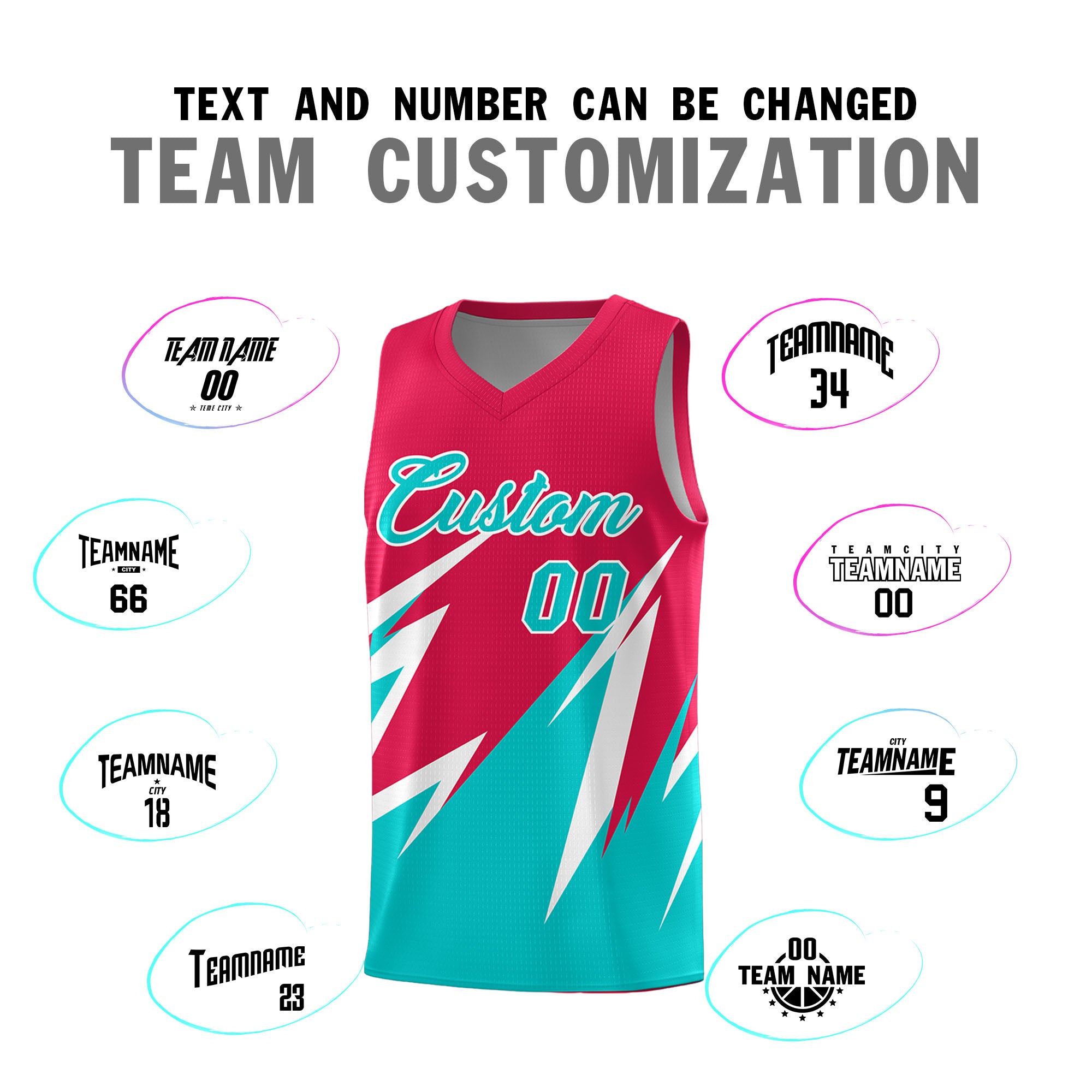 Custom Red Abstract Mountain Pattern Sports Uniform Basketball Jersey