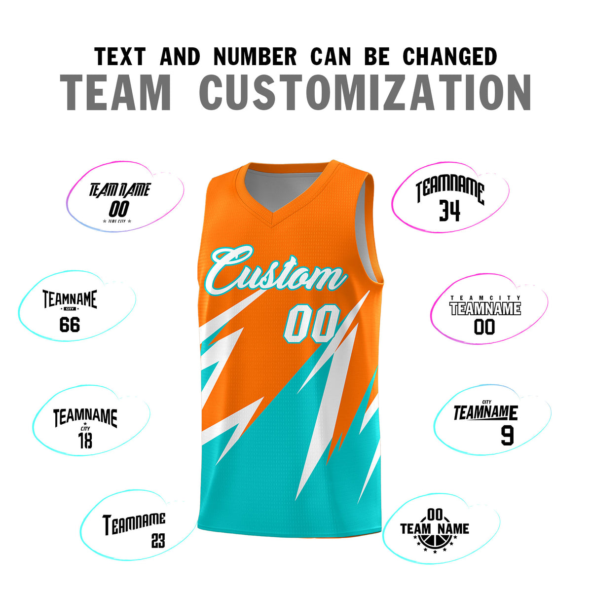 Custom Orange Abstract Mountain Pattern Sports Uniform Basketball Jersey