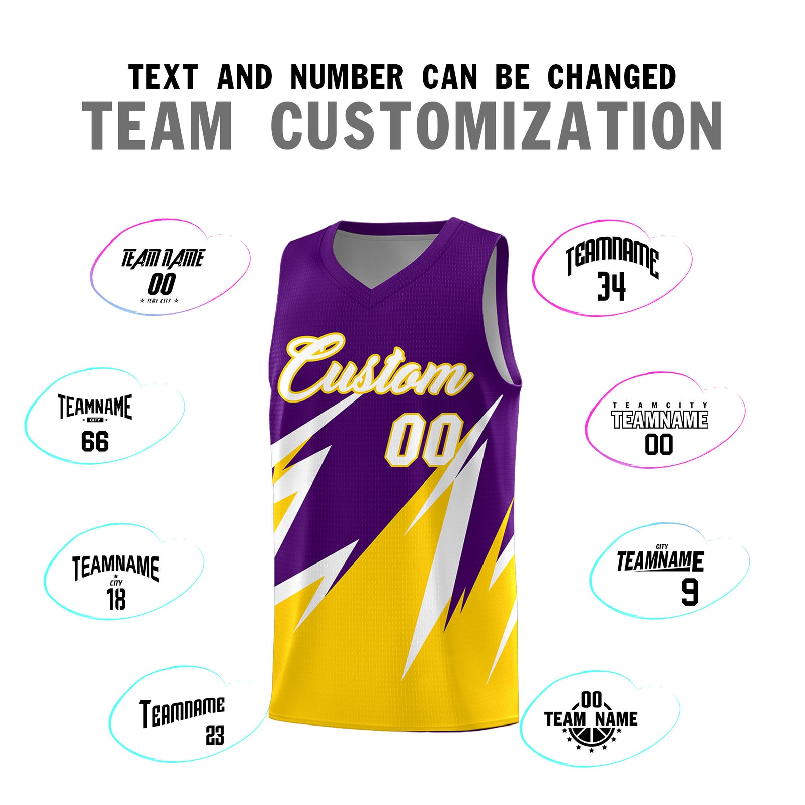 Custom Purple Abstract Mountain Pattern Sports Uniform Basketball Jersey
