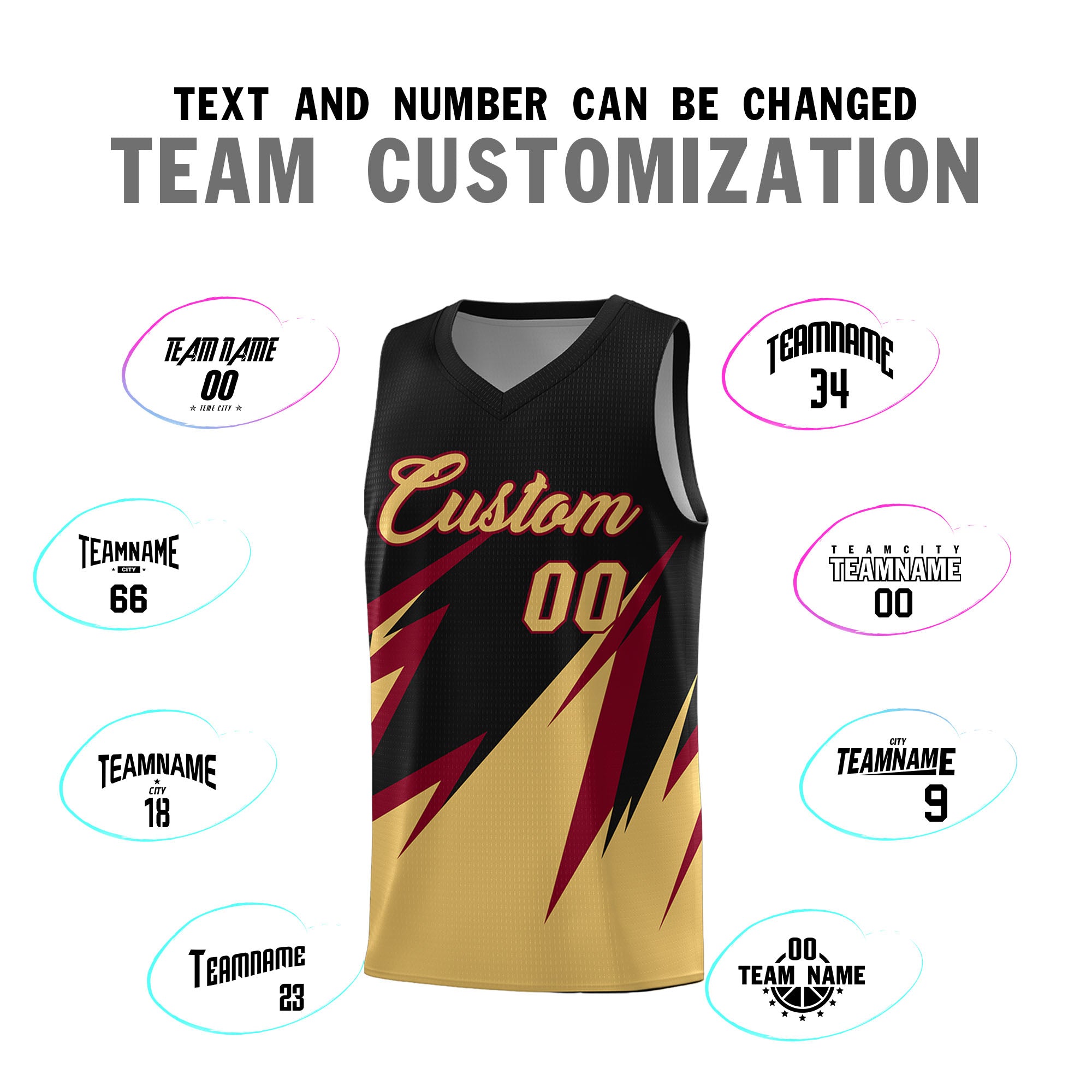 Custom Black Abstract Mountain Pattern Sports Uniform Basketball Jersey